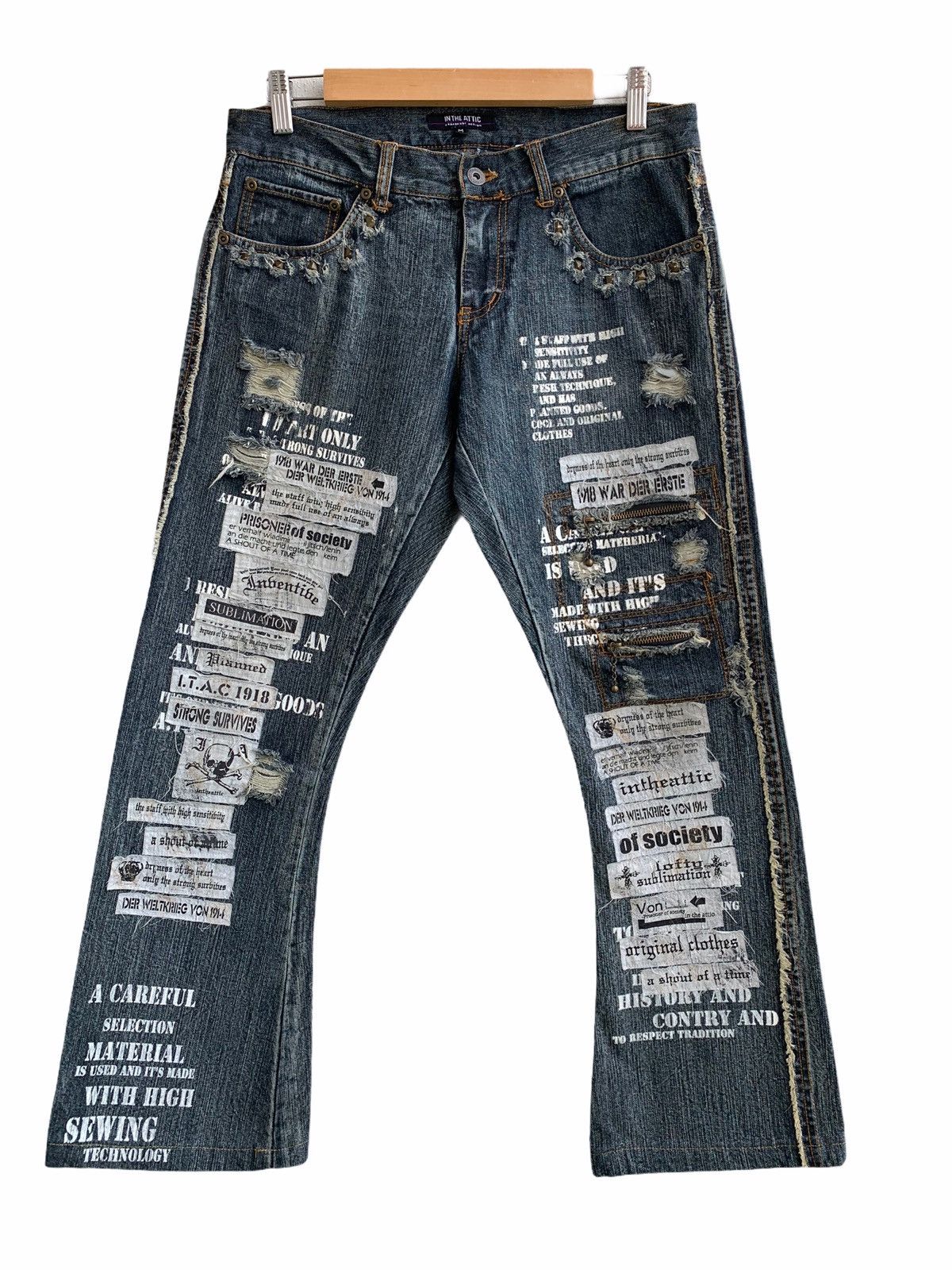 In The Attic × Japanese Brand Rare Japanese Brand In The Attic Patchwork Punk Style Size US 30 / EU 46 - 1 Thumbnail
