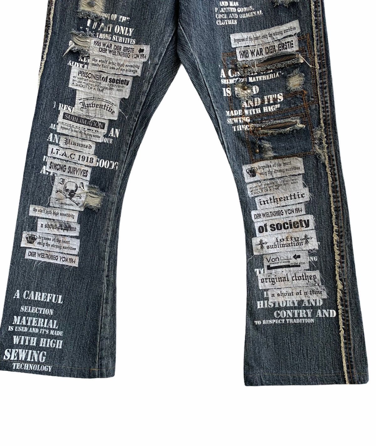 In The Attic × Japanese Brand Rare Japanese Brand In The Attic Patchwork Punk Style Size US 30 / EU 46 - 3 Thumbnail