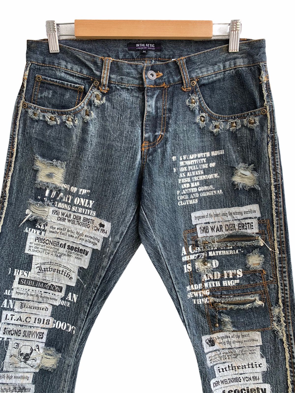 In The Attic × Japanese Brand Rare Japanese Brand In The Attic Patchwork Punk Style Size US 30 / EU 46 - 4 Thumbnail