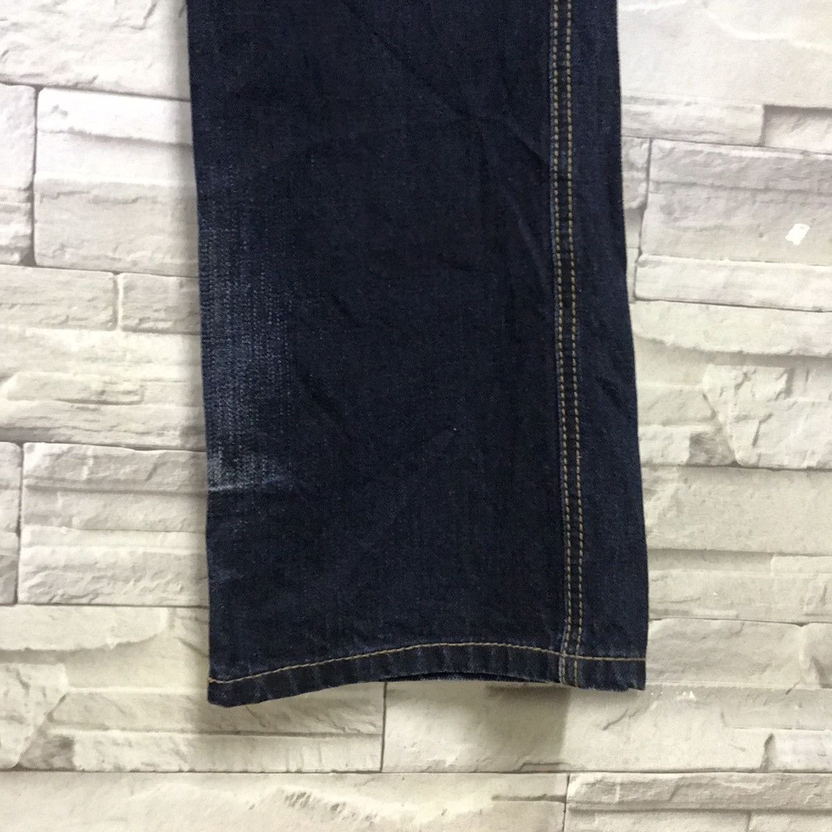 Japanese Brand NCFM Black Denim Double Waist Flare Jeans Size US 31 - 9 Thumbnail