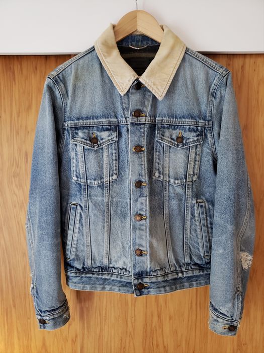 Saint Laurent Paris Saint Laurent Corduroy Collar Denim Jacket