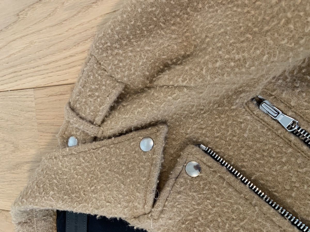 Route des Garden New RARE Beige Wool Biker Jacket Size US M / EU 48-50 / 2 - 6 Thumbnail