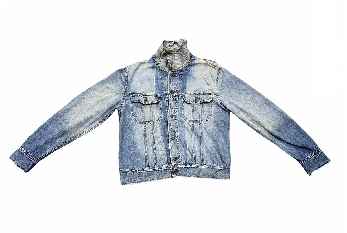image of Dolce Gabbana Dolce And Gabbana Destroyed Design Jacket in Blue, Men's (Size Medium)