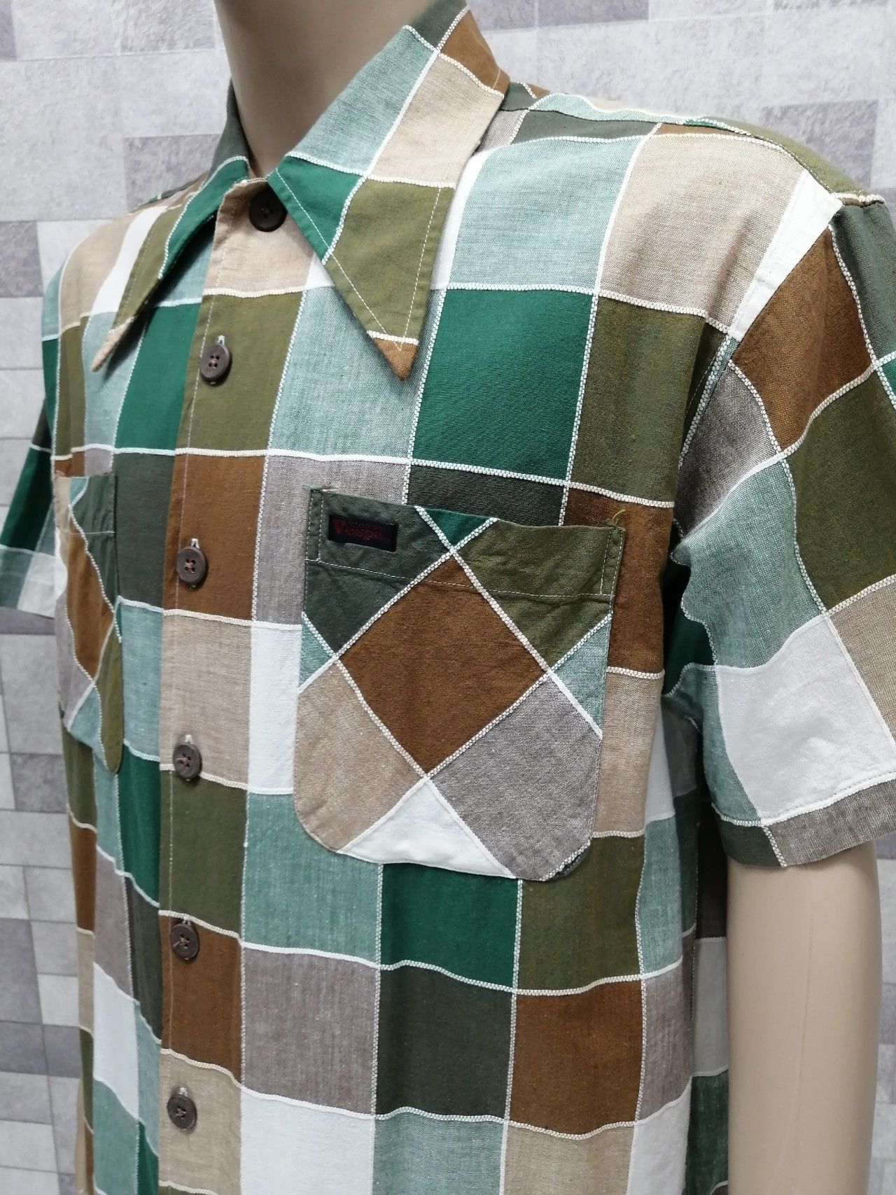 Sports Specialties VESPA PIAGGIO Checkered Mens Spear Point Collar Shirt Size US L / EU 52-54 / 3 - 5 Thumbnail