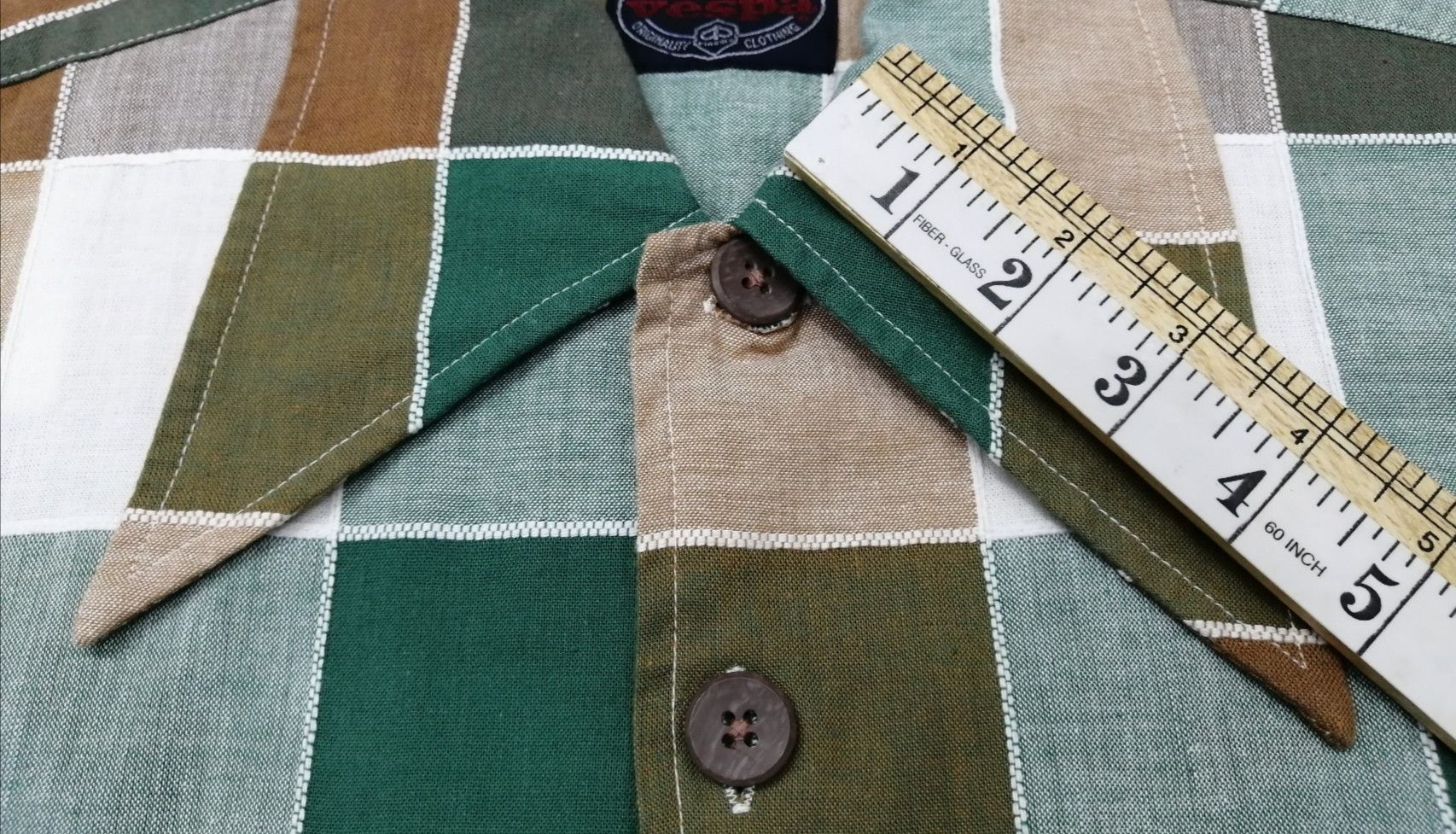 Sports Specialties VESPA PIAGGIO Checkered Mens Spear Point Collar Shirt Size US L / EU 52-54 / 3 - 3 Thumbnail