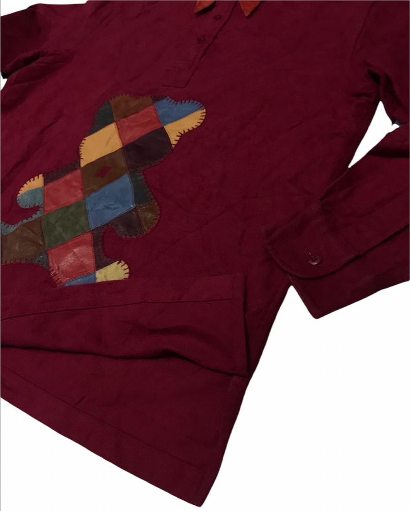 Karl Helmut Rare Karl helmut Patchwork Bear Cowhide Long Sleeve Polo T Size US XL / EU 56 / 4 - 4 Thumbnail