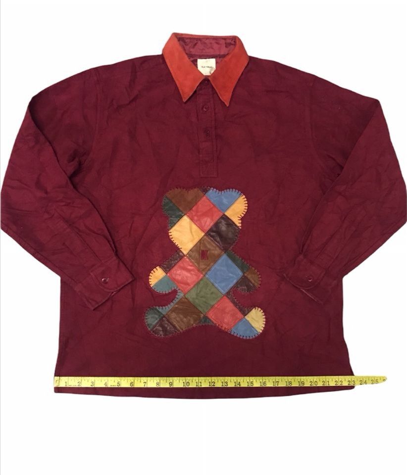 Karl Helmut Rare Karl helmut Patchwork Bear Cowhide Long Sleeve Polo T Size US XL / EU 56 / 4 - 19 Thumbnail