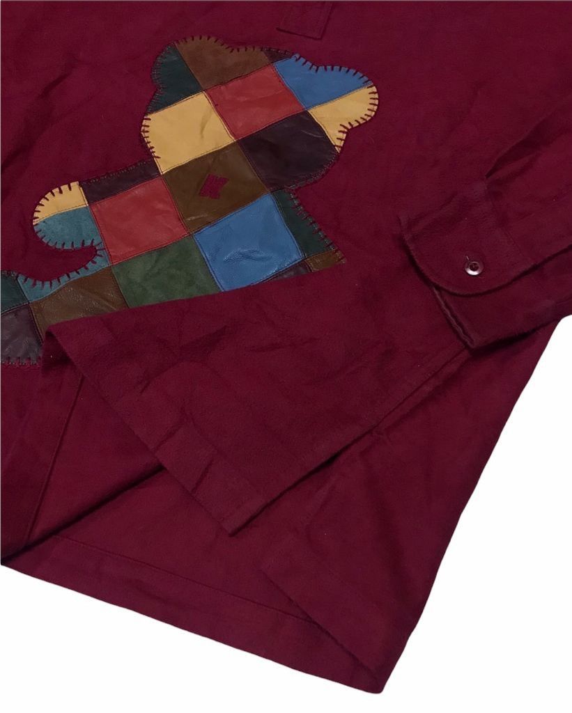 Karl Helmut Rare Karl helmut Patchwork Bear Cowhide Long Sleeve Polo T Size US XL / EU 56 / 4 - 5 Thumbnail