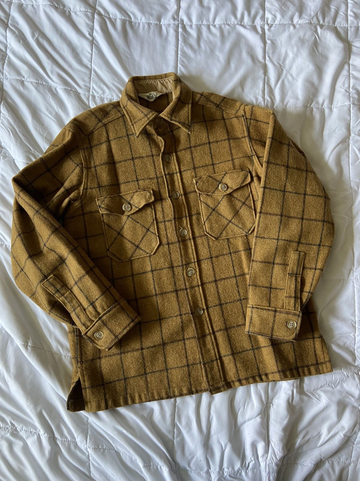 Vintage Yellow Wool ButtonUp-Jacket