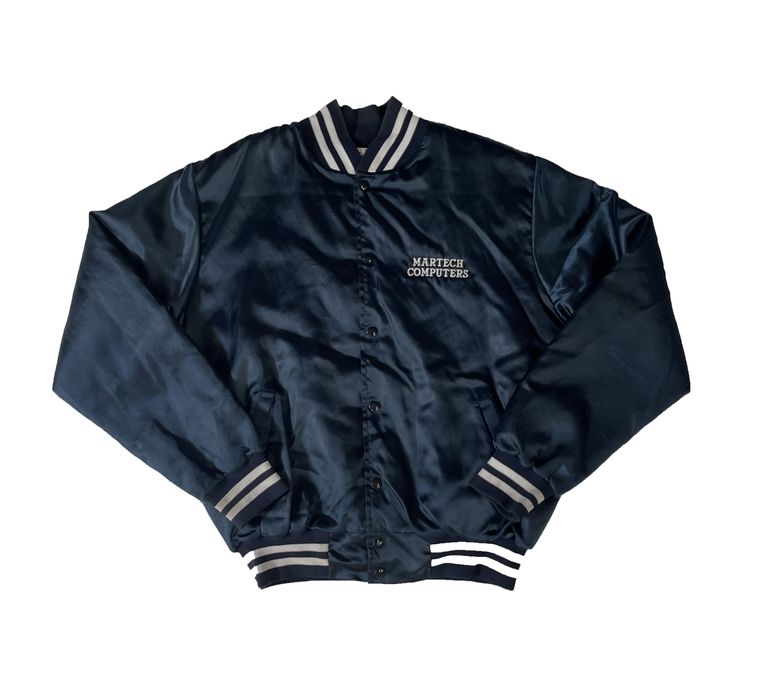 Vintage 90s Satin Martech Computers Jacket Grailed