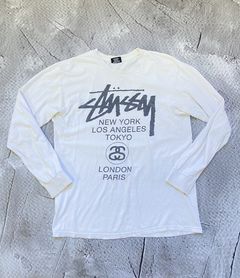 Vintage Stussy New York La Tokyo London Paris Men's T-Shirt Tee