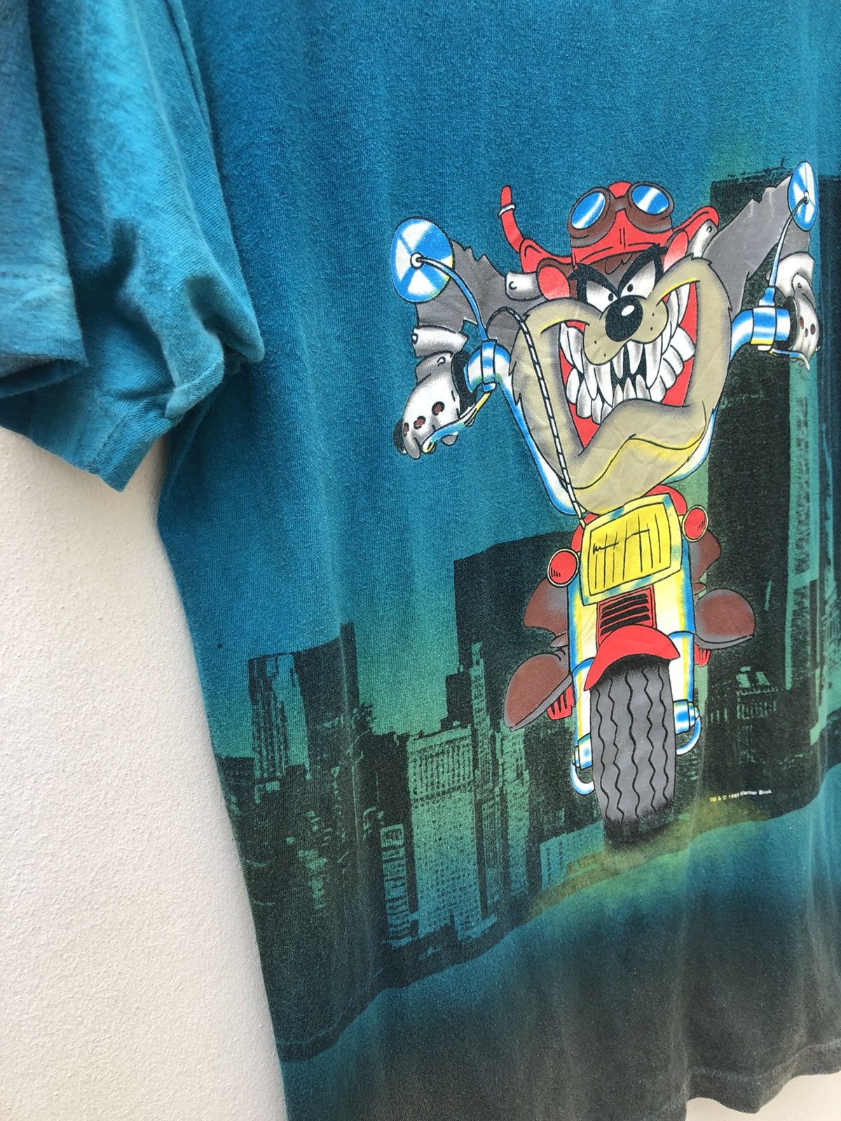 Vintage Vintage 95 Looney Tunes Tasmanian Devil Tie Dye t shirt Size US M / EU 48-50 / 2 - 9 Thumbnail