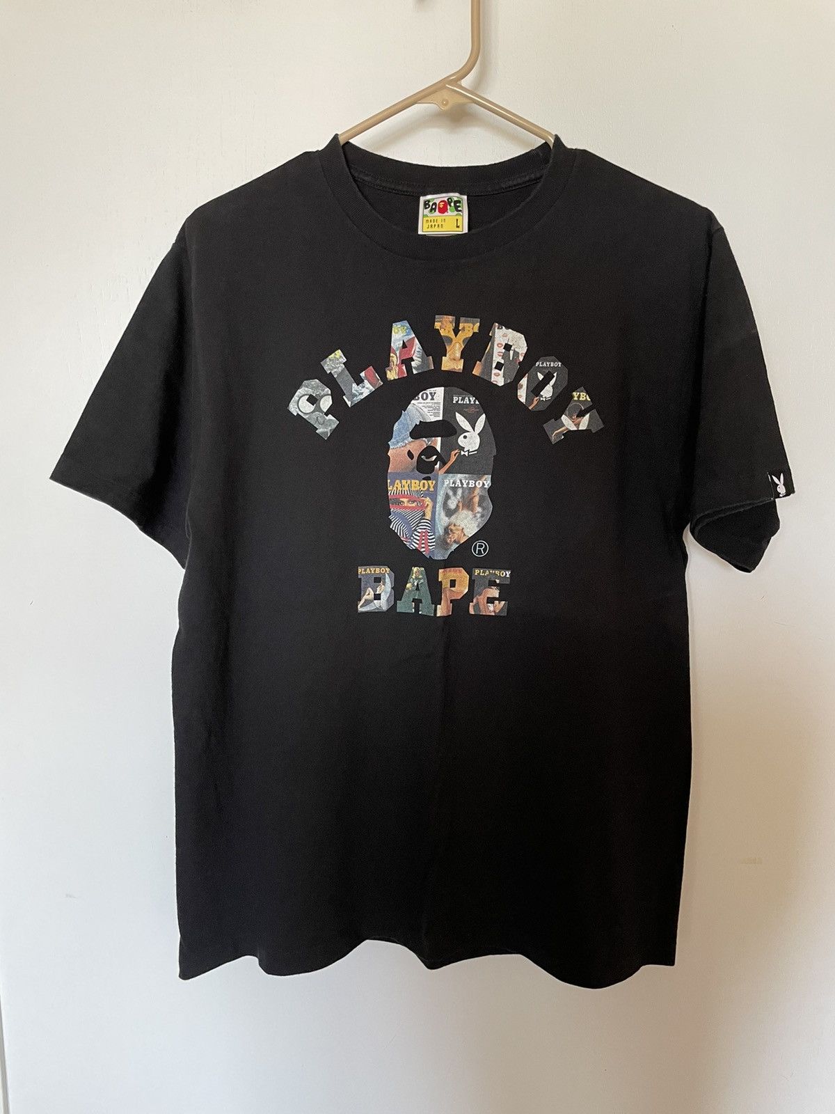 Bape Bape x Playboy College Logo Magazine Cover T-Shirt L | Grailed
