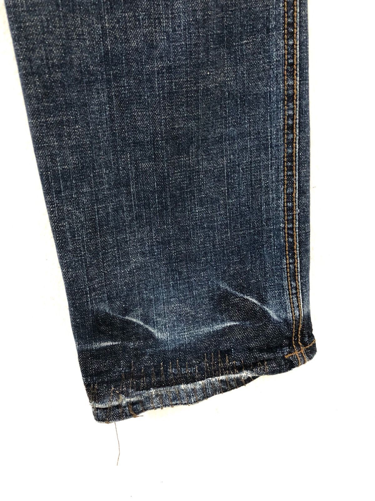 Global Work Japan Brand Beaded Studded Patchwork Distressed Slim Jeans Size US 32 / EU 48 - 9 Thumbnail