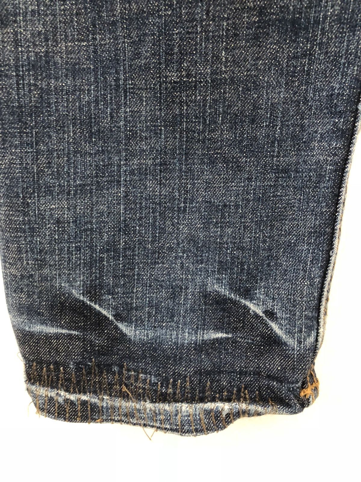Global Work Japan Brand Beaded Studded Patchwork Distressed Slim Jeans Size US 32 / EU 48 - 8 Thumbnail