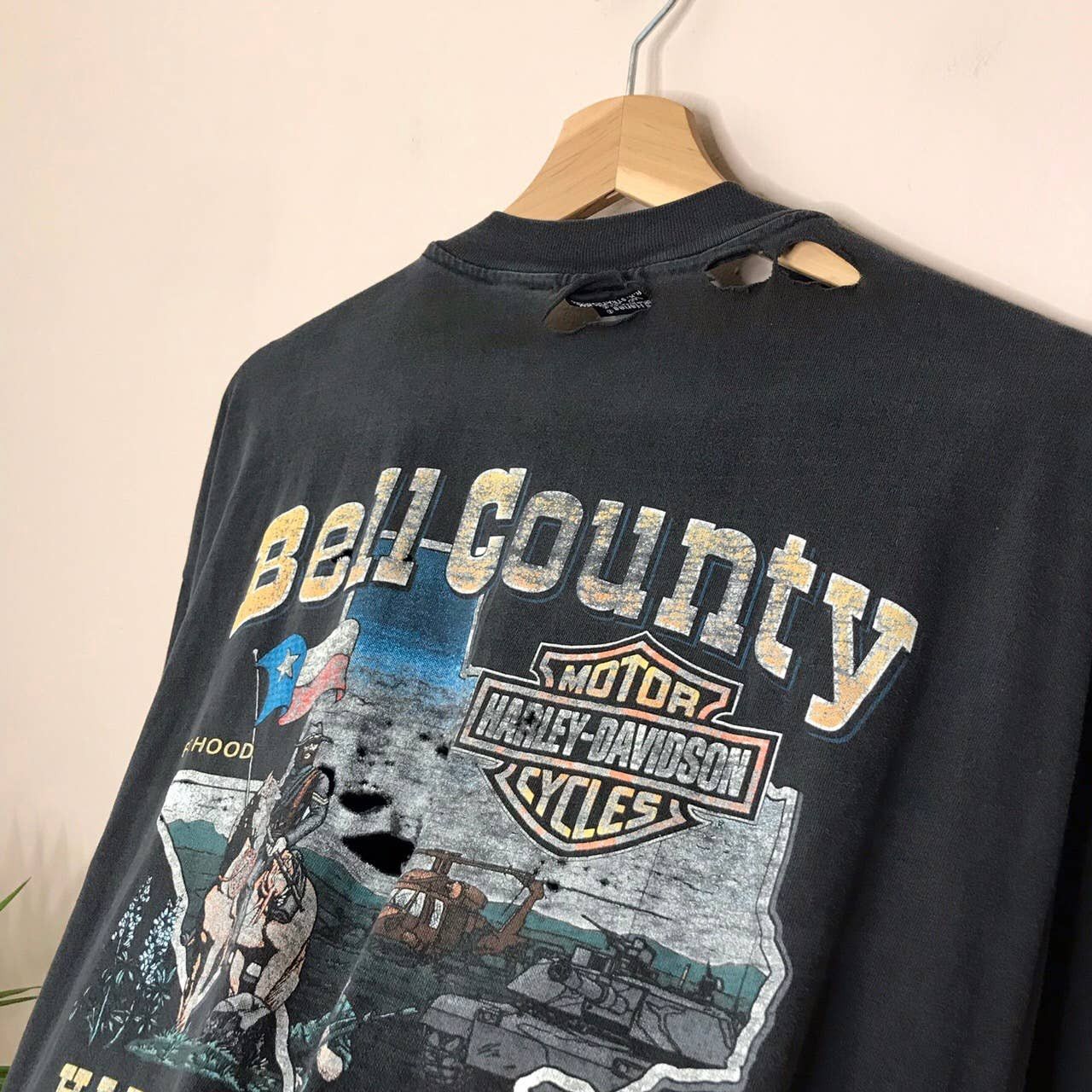 Harley Davidson Vintage 90’s Harley Davidson Bell-County graphic tee Size US XXL / EU 58 / 5 - 4 Thumbnail