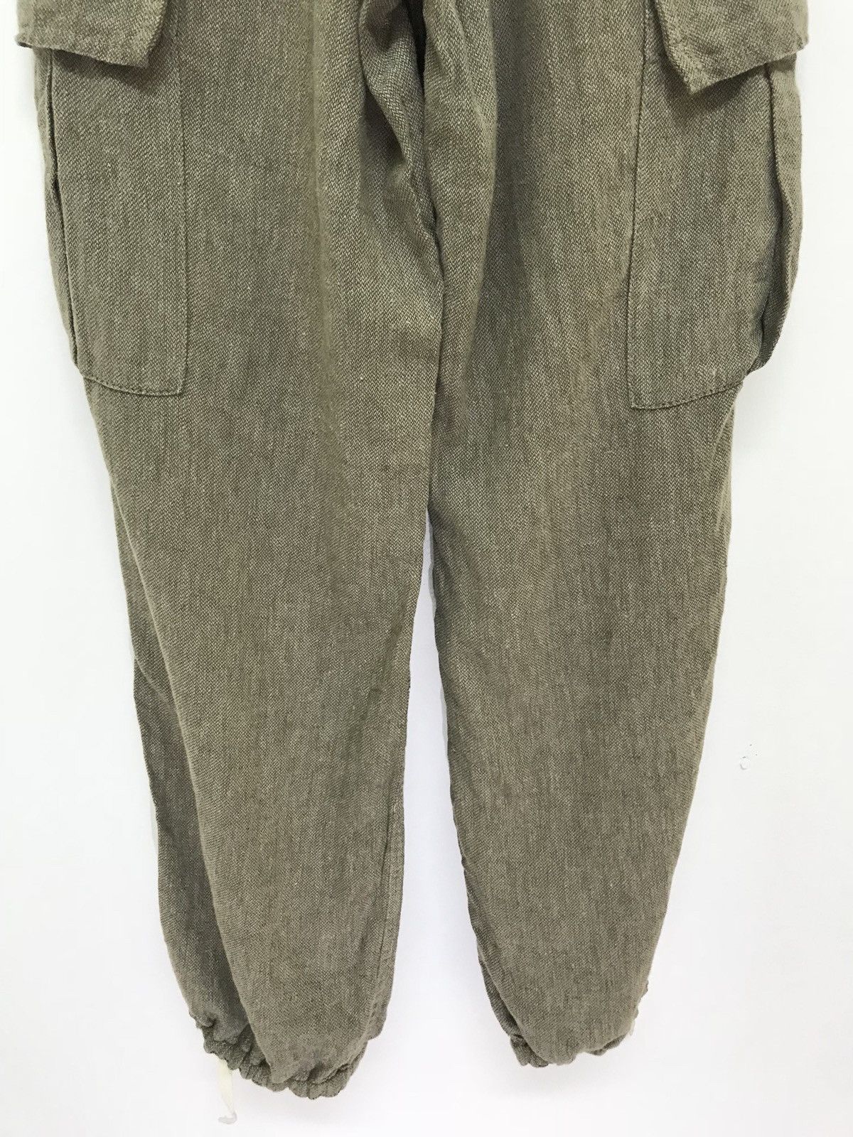 Japanese Brand Urban Research Linen Blend Cargo Pant Twill Cropped Regular Size US 30 / EU 46 - 3 Thumbnail