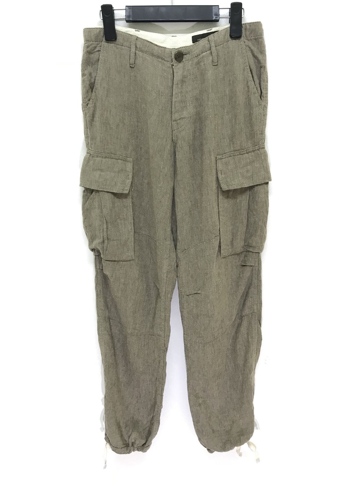 Japanese Brand Urban Research Linen Blend Cargo Pant Twill Cropped Regular Size US 30 / EU 46 - 4 Thumbnail