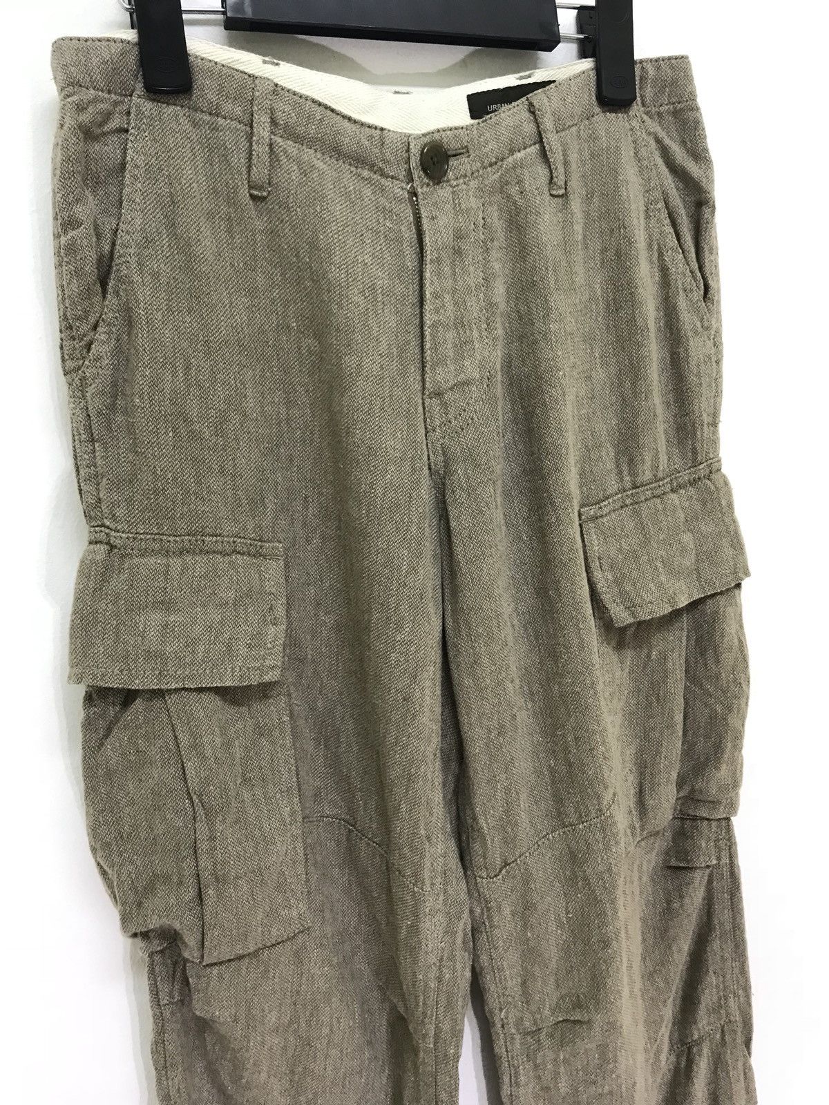 Japanese Brand Urban Research Linen Blend Cargo Pant Twill Cropped Regular Size US 30 / EU 46 - 7 Thumbnail
