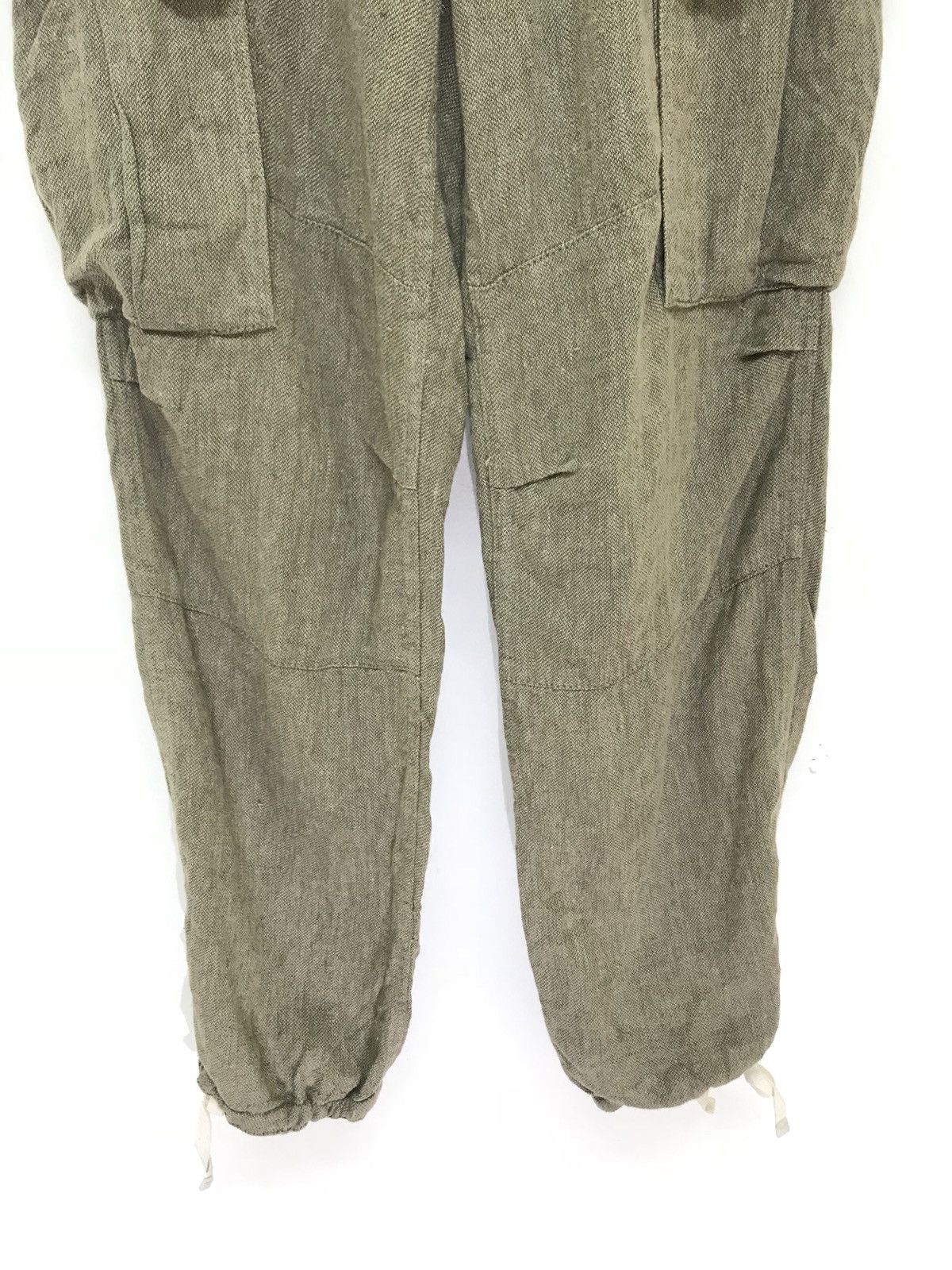 Japanese Brand Urban Research Linen Blend Cargo Pant Twill Cropped Regular Size US 30 / EU 46 - 5 Thumbnail