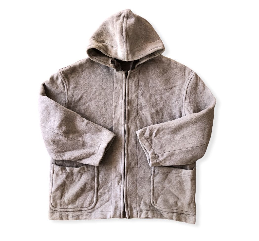 image of 80’S Margaret Howell Wool Coat in Grey Cream, Men's (Size XL)