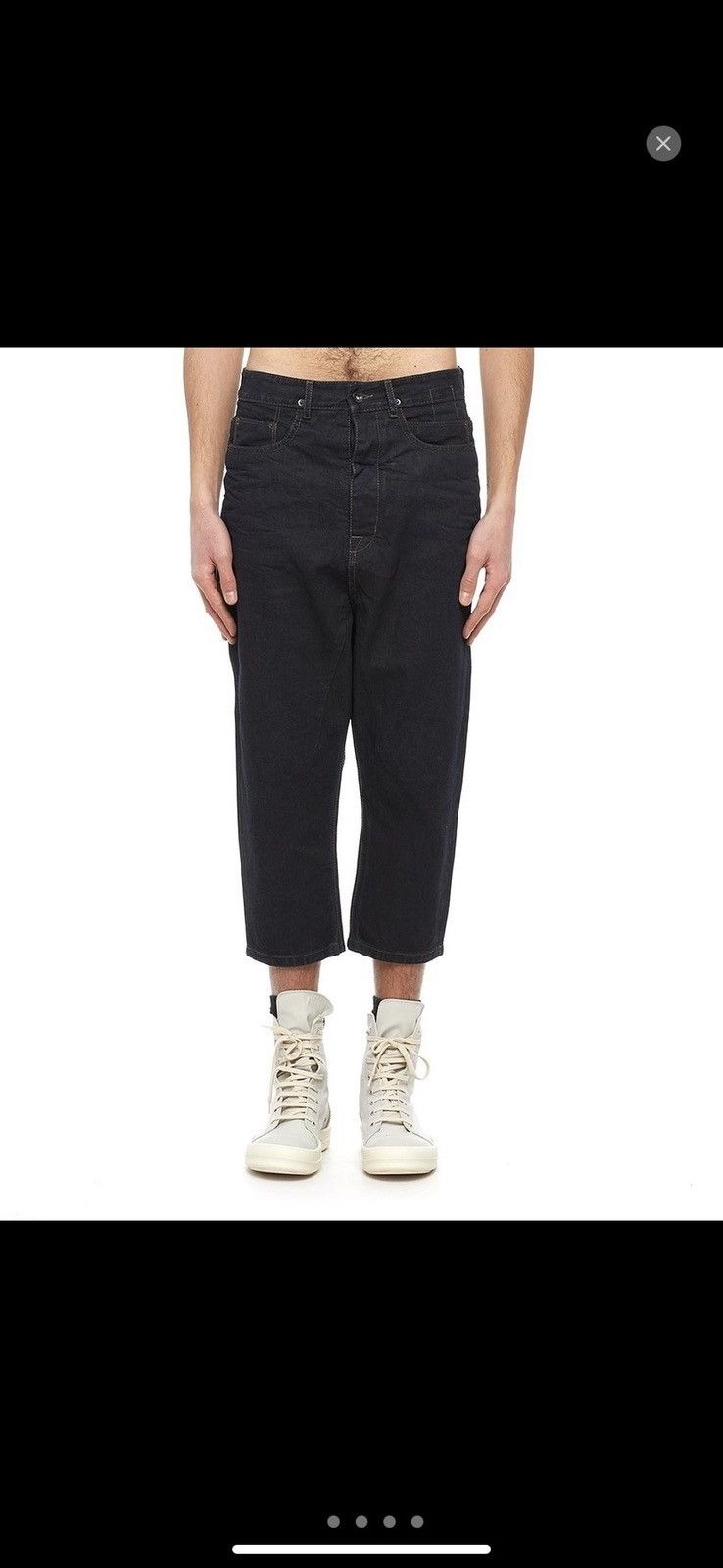 Rick Owens Astaire Cropped Denim DRKSHDW
