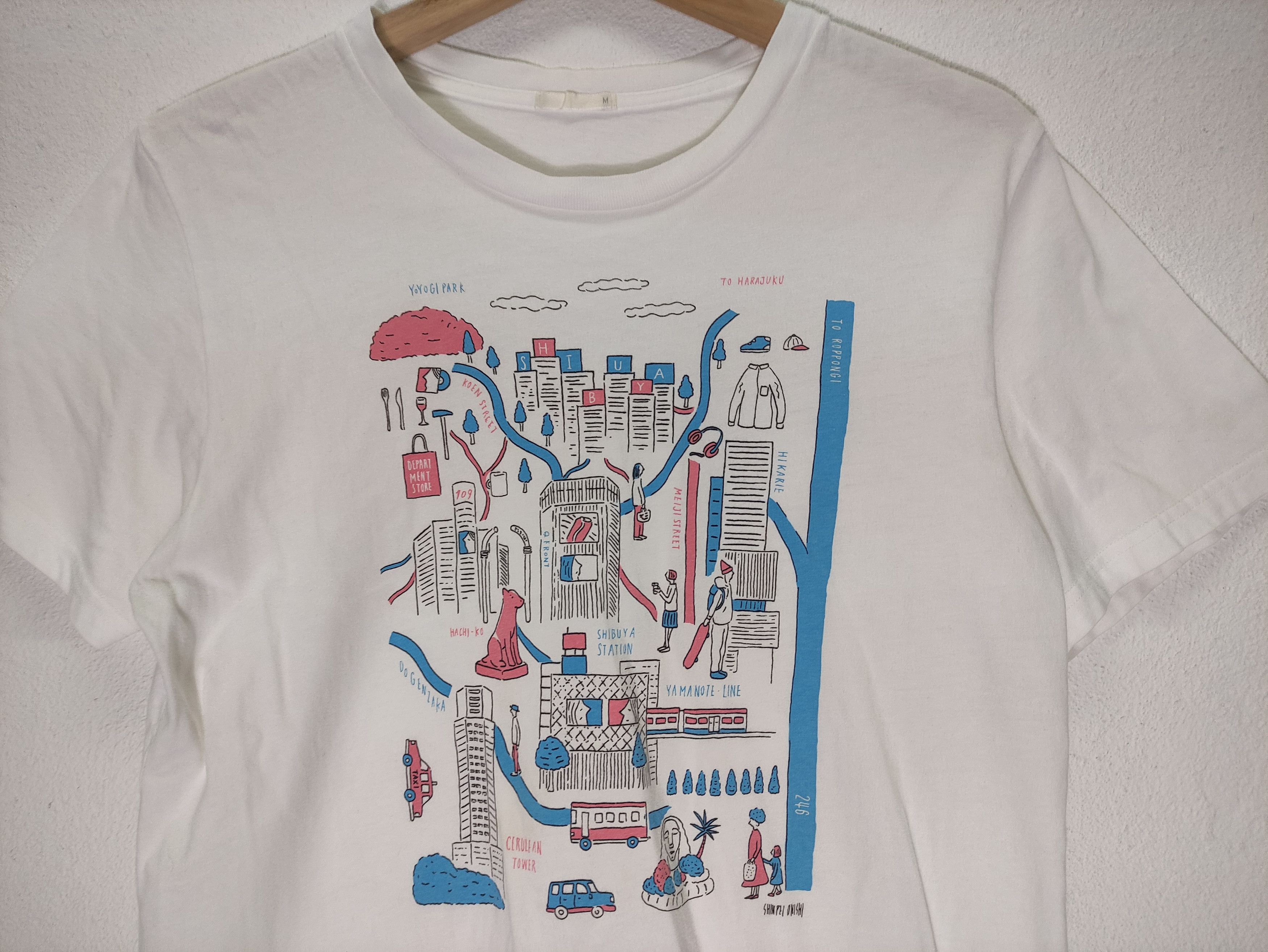 Shinpei Onishi Shibuya Map Painting x GU T-shirt (A150)
