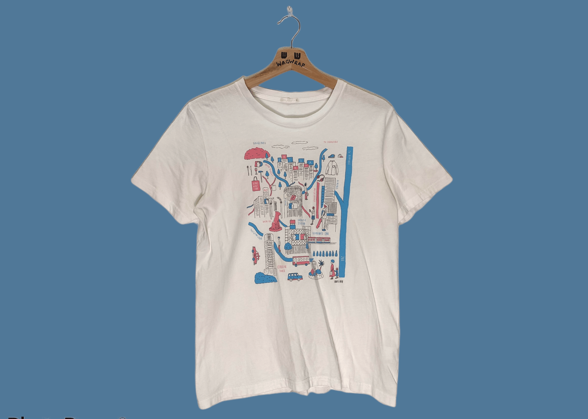 Shinpei Onishi Shibuya Map Painting x GU T-shirt (A150)