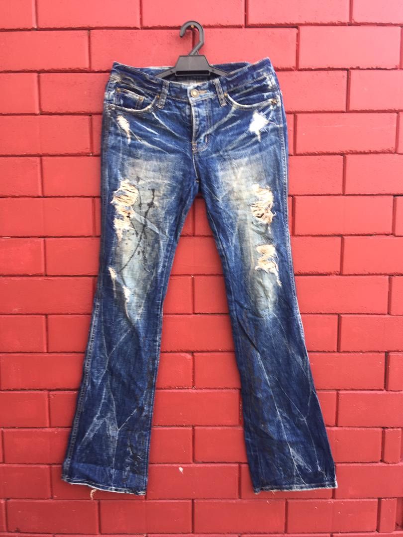 Vintage Fuga Bootcut Distressed Women Fashion Style