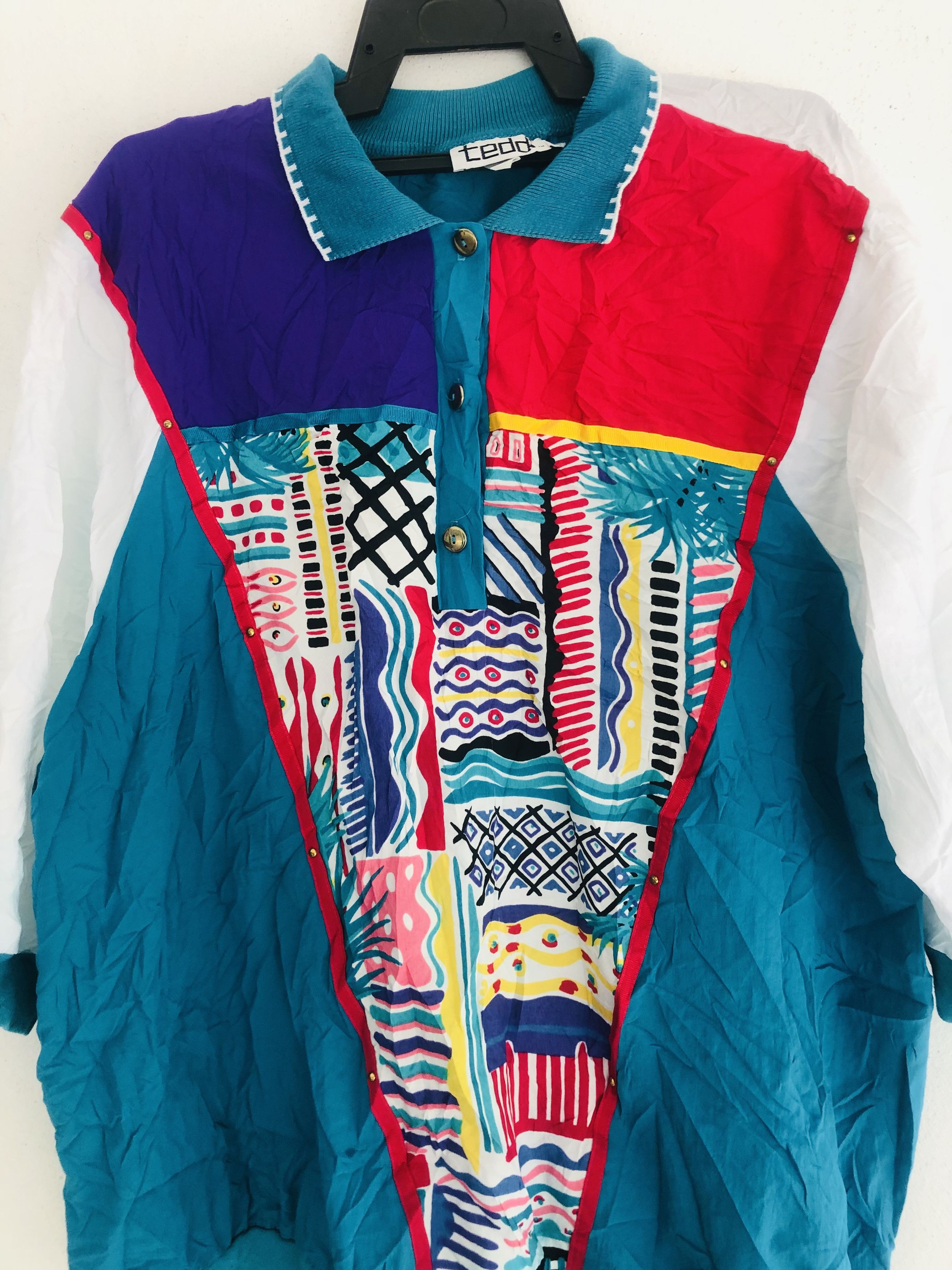 Japanese Brand × Vintage Vintage Teddi 80s Women Fashion Style Windbreker Size US L / EU 52-54 / 3 - 3 Thumbnail