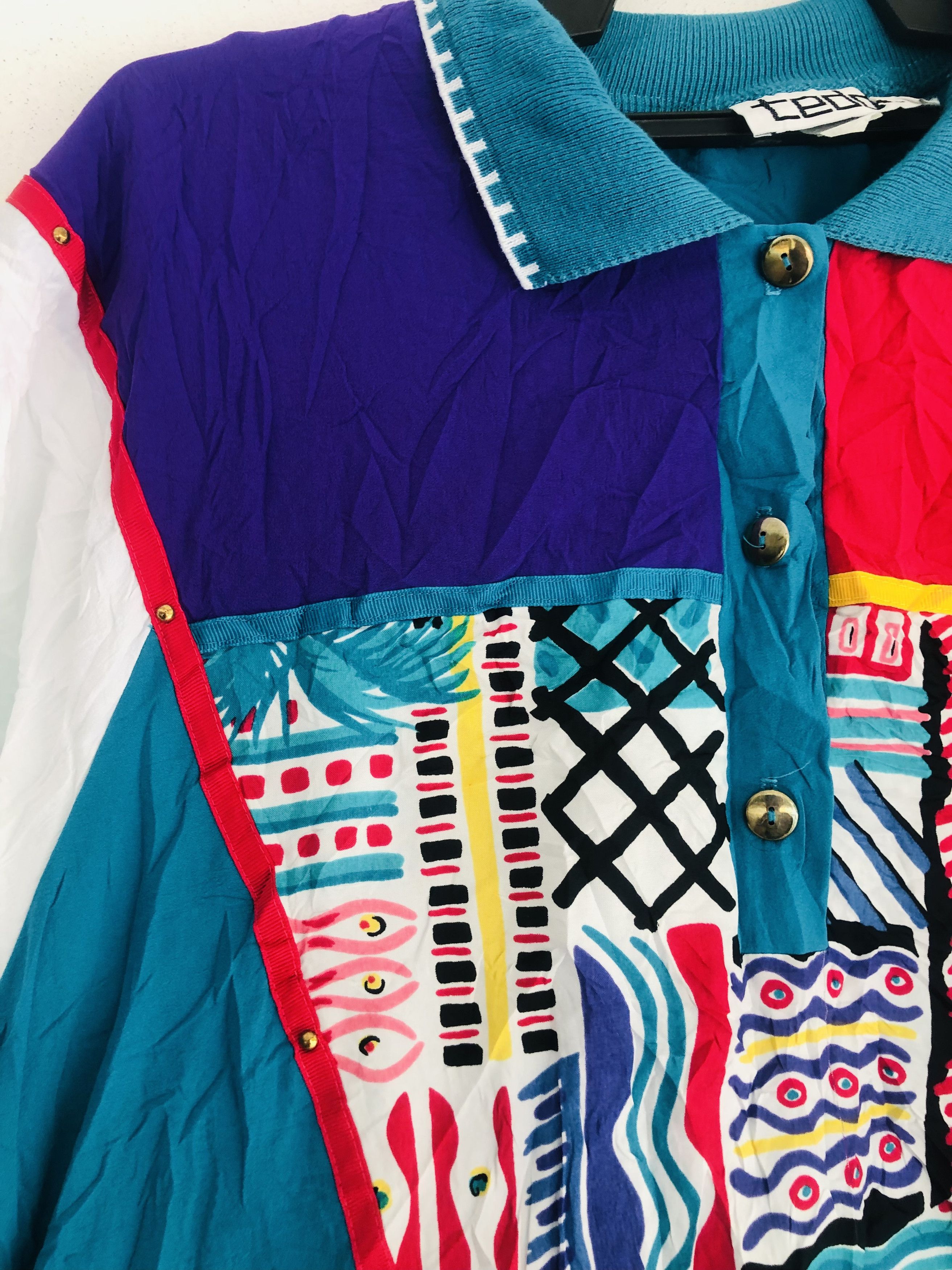 Japanese Brand × Vintage Vintage Teddi 80s Women Fashion Style Windbreker Size US L / EU 52-54 / 3 - 6 Thumbnail