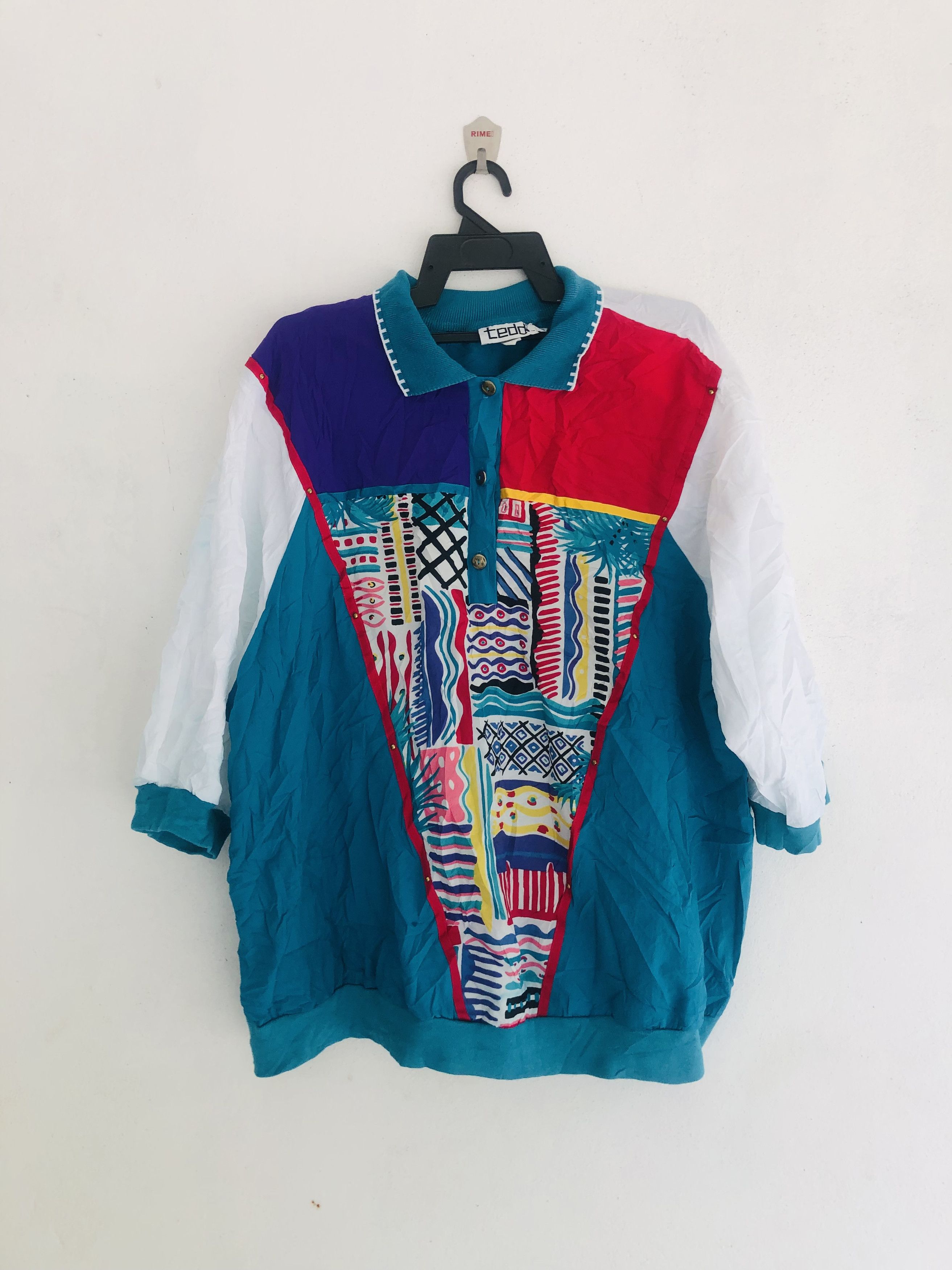 Japanese Brand × Vintage Vintage Teddi 80s Women Fashion Style Windbreker Size US L / EU 52-54 / 3 - 1 Thumbnail