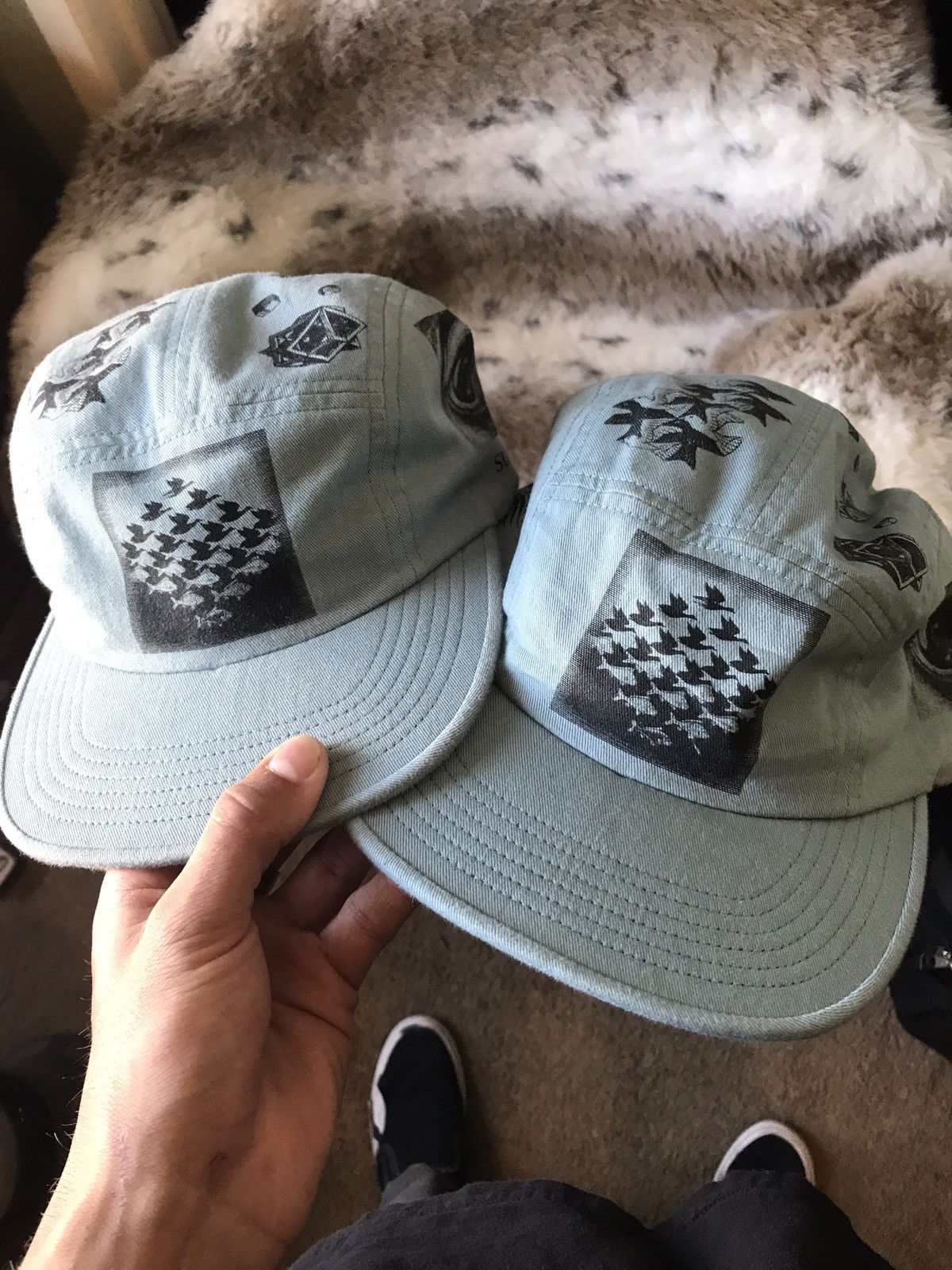 Supreme M. C. Escher Camp Cap (Dusty Slate colorway) | Grailed