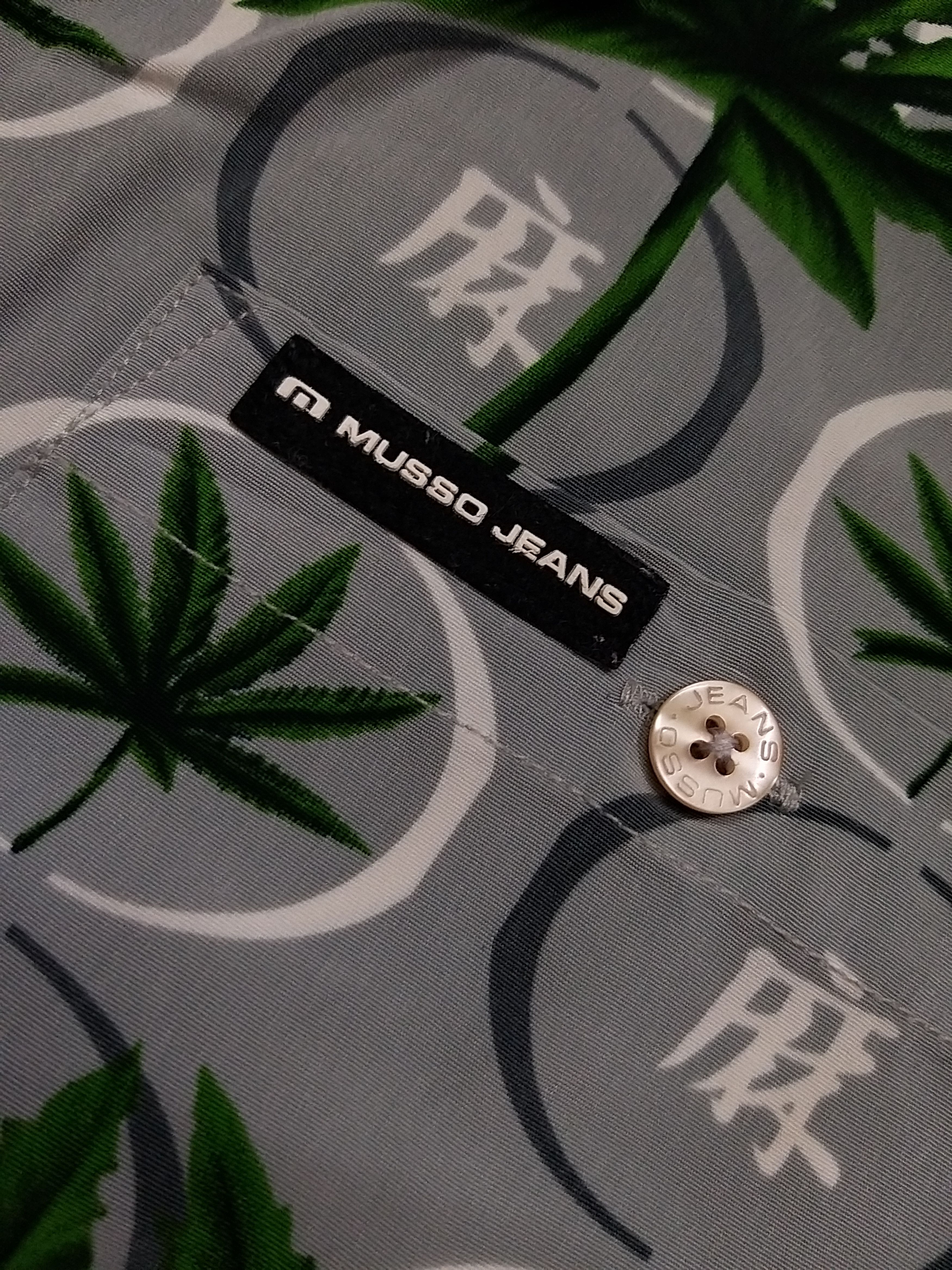 Japanese Brand MUSSO FULL PRINT HEMP GRAPHIC BUTTON UP HAWAII SHIRT Size US L / EU 52-54 / 3 - 9 Thumbnail