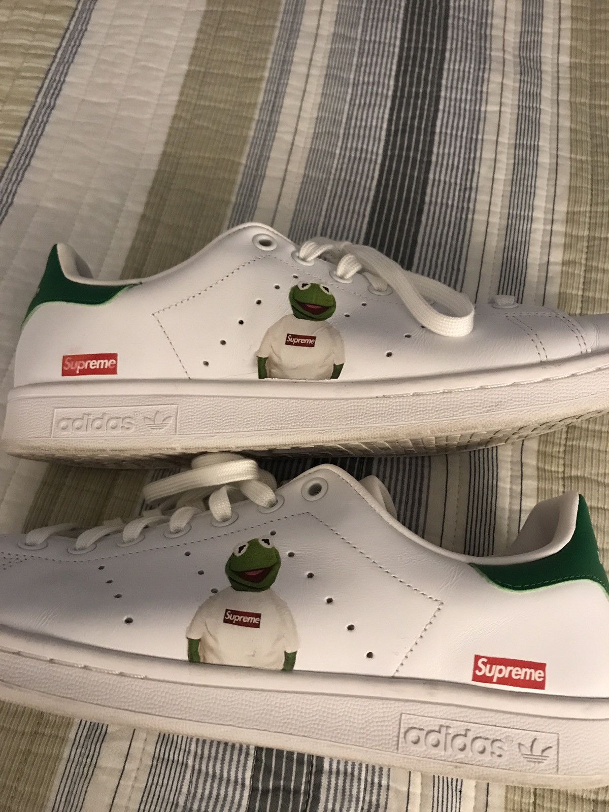 Adidas Kermit X Supreme X Adidas Stan Smith Amac Customs | Grailed