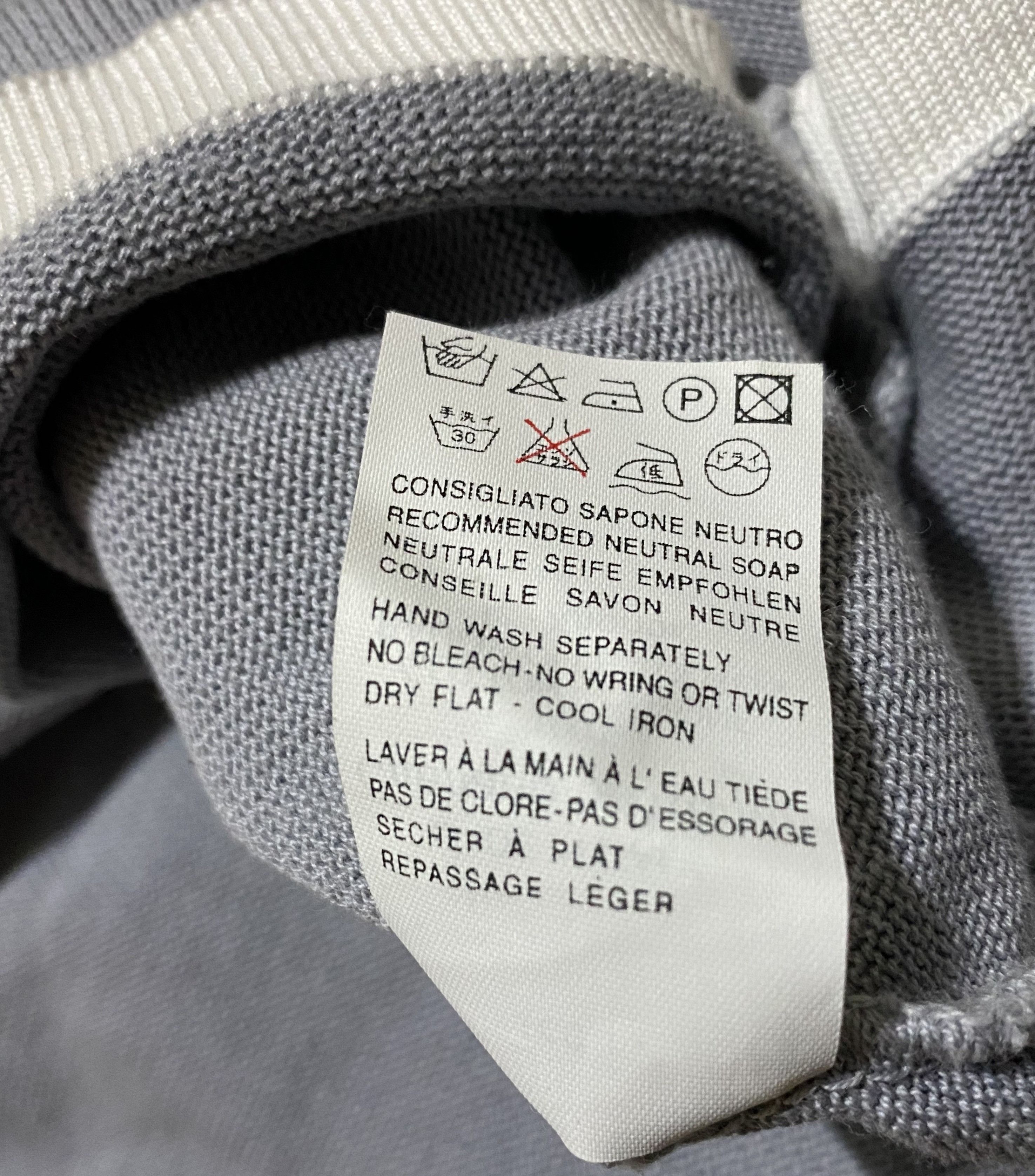 Kenzo Kenzo Homme Grey Striped Cotton Crewneck Casual Sweater Size US L / EU 52-54 / 3 - 6 Thumbnail