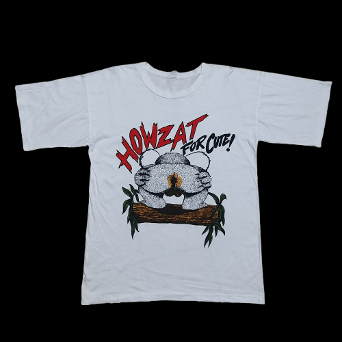 Vintage SICK 90s VINTAGE FUNNY KOALA "HOWZAT FOR CUTE"T SHIRT Size US L / EU 52-54 / 3 - 1 Thumbnail