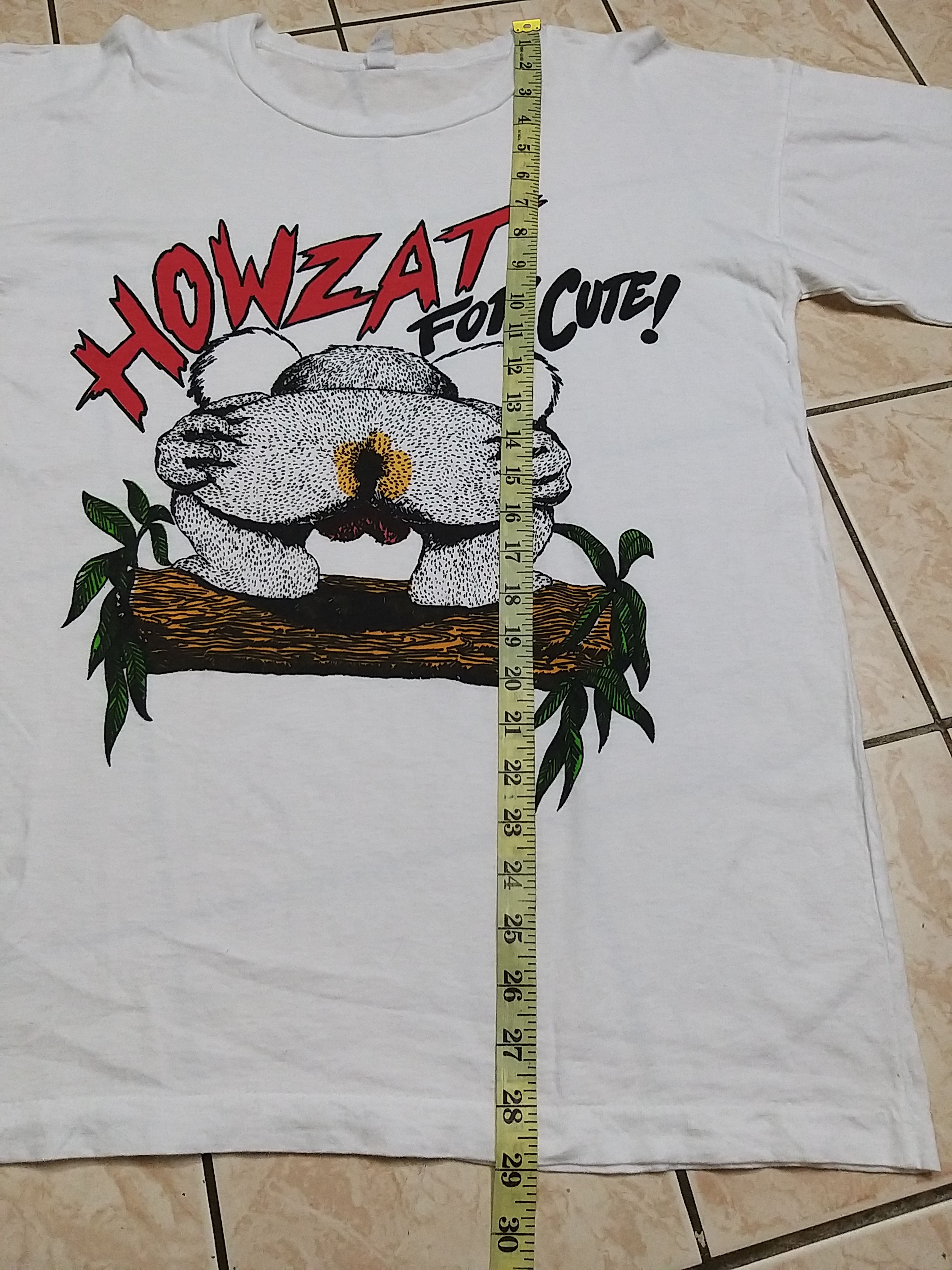 Vintage SICK 90s VINTAGE FUNNY KOALA "HOWZAT FOR CUTE"T SHIRT Size US L / EU 52-54 / 3 - 7 Thumbnail