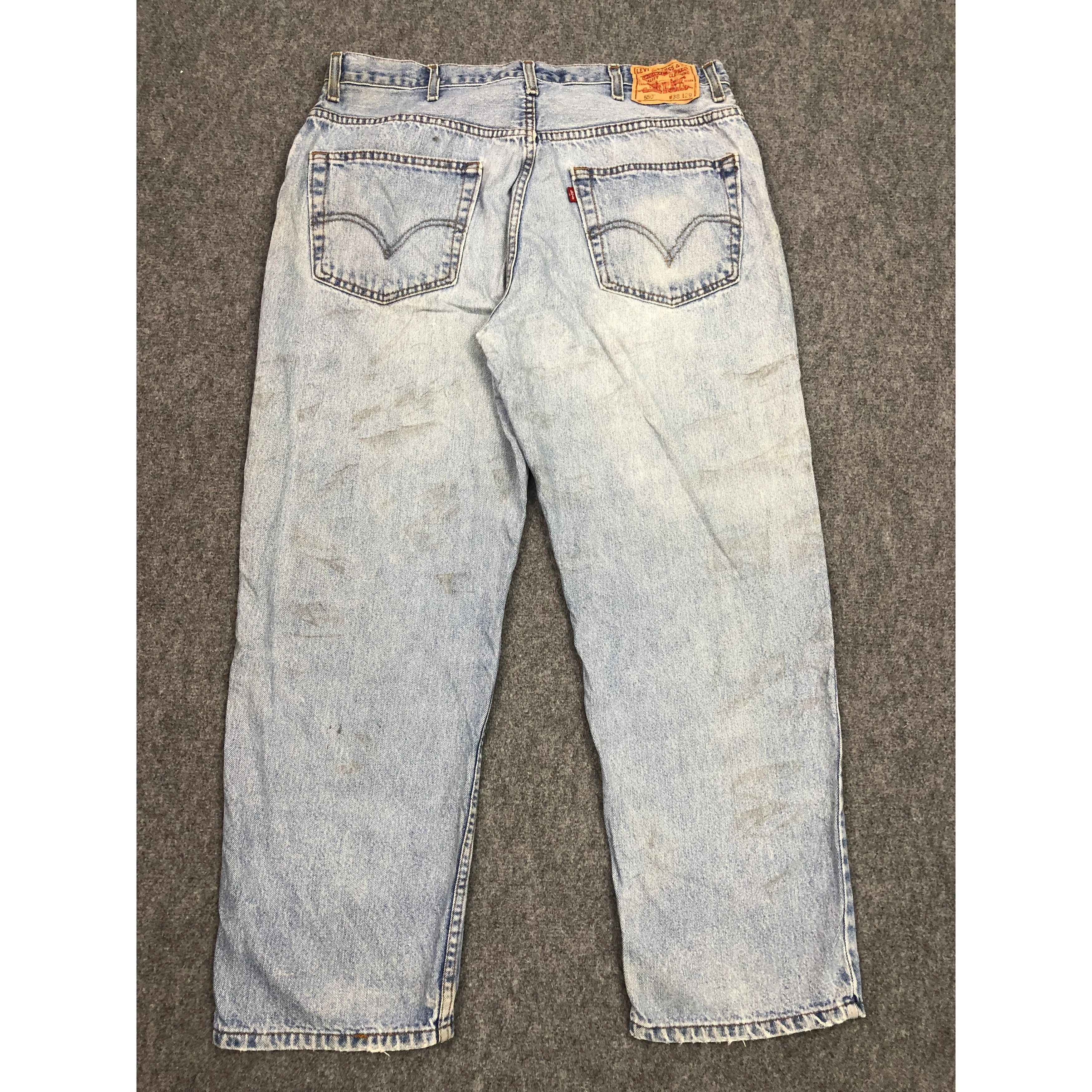Levi's Vintage Levis 550 Jeans Lightwash DP0498 Size US 37 - 2 Thumbnail