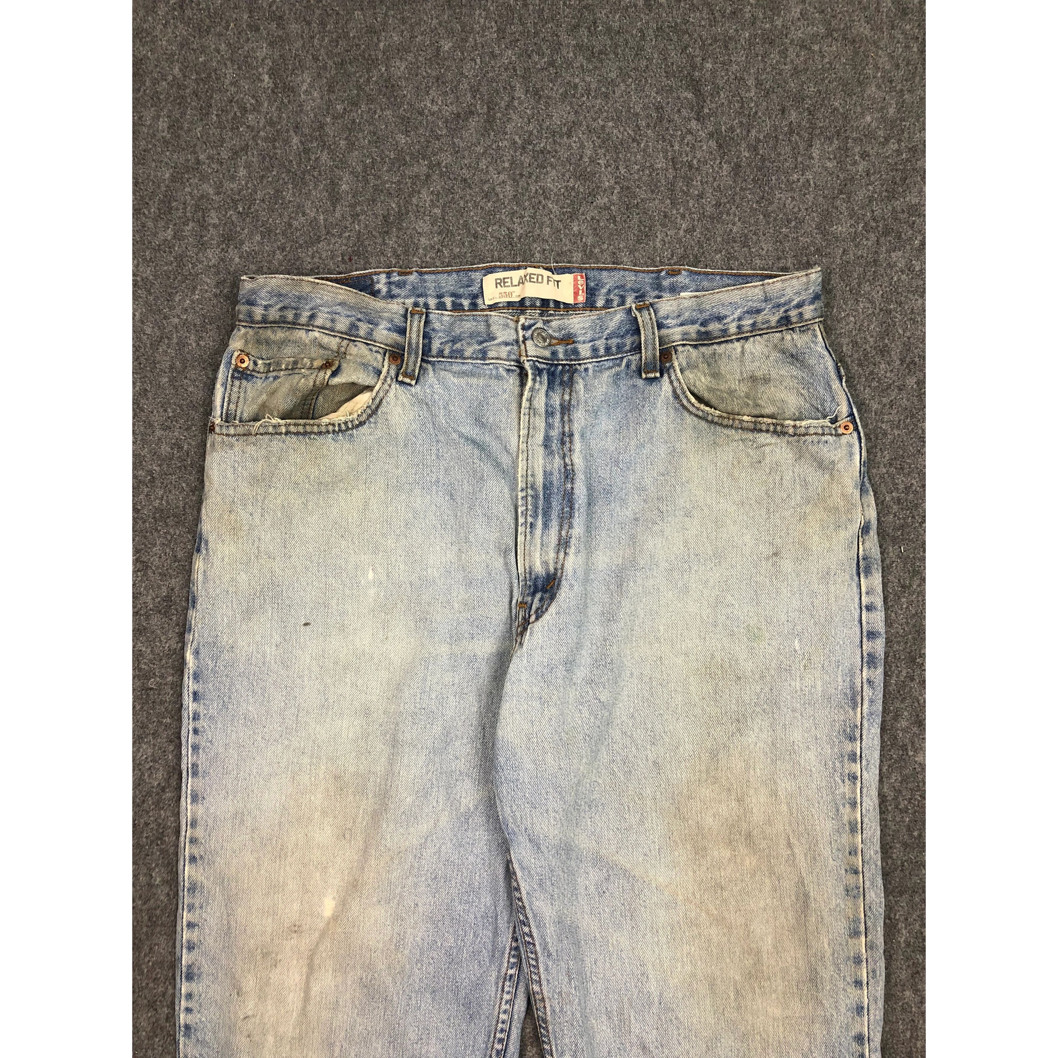 Levi's Vintage Levis 550 Jeans Lightwash DP0498 Size US 37 - 3 Thumbnail