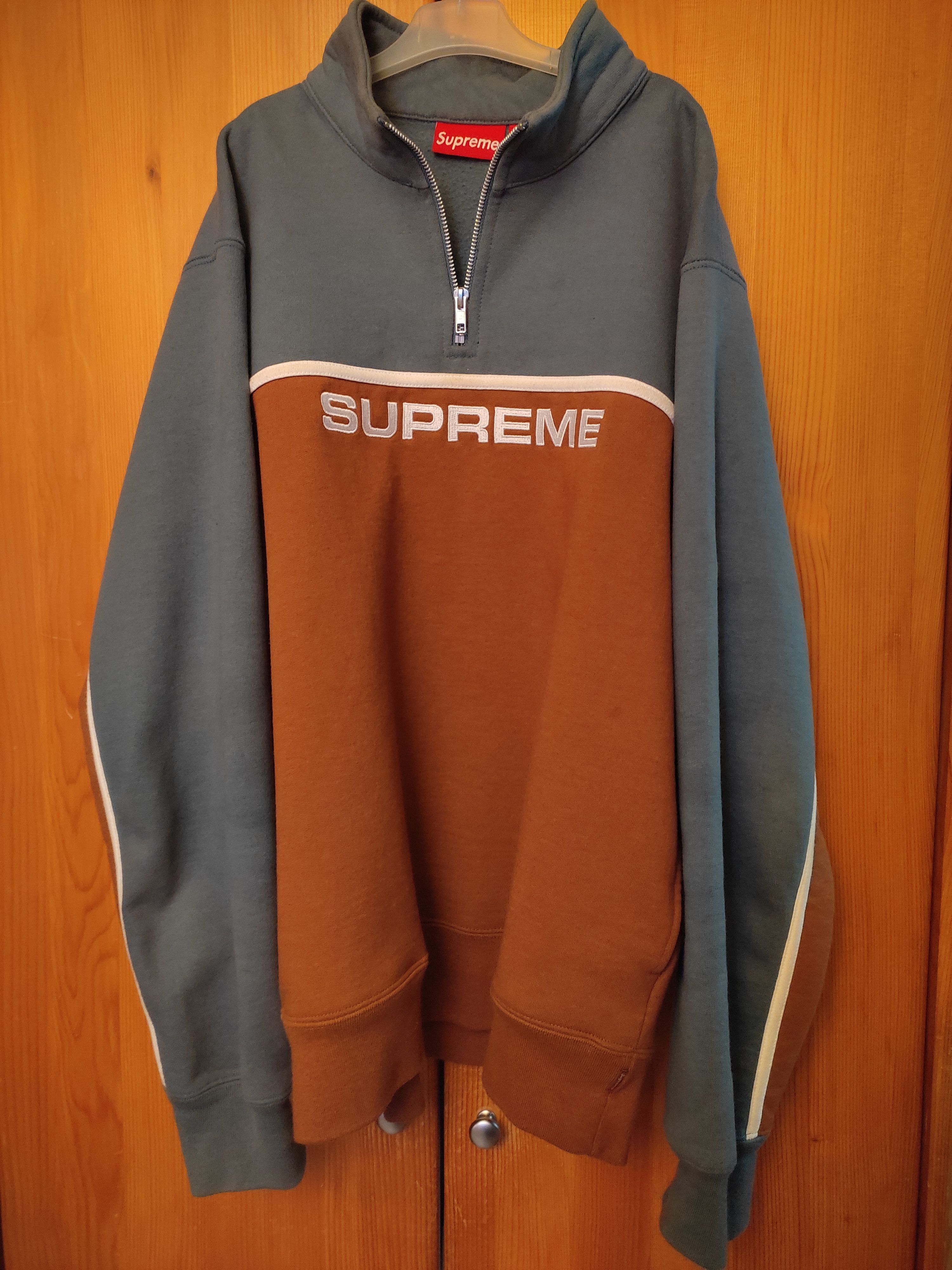 Supreme two tone half zip hotsell