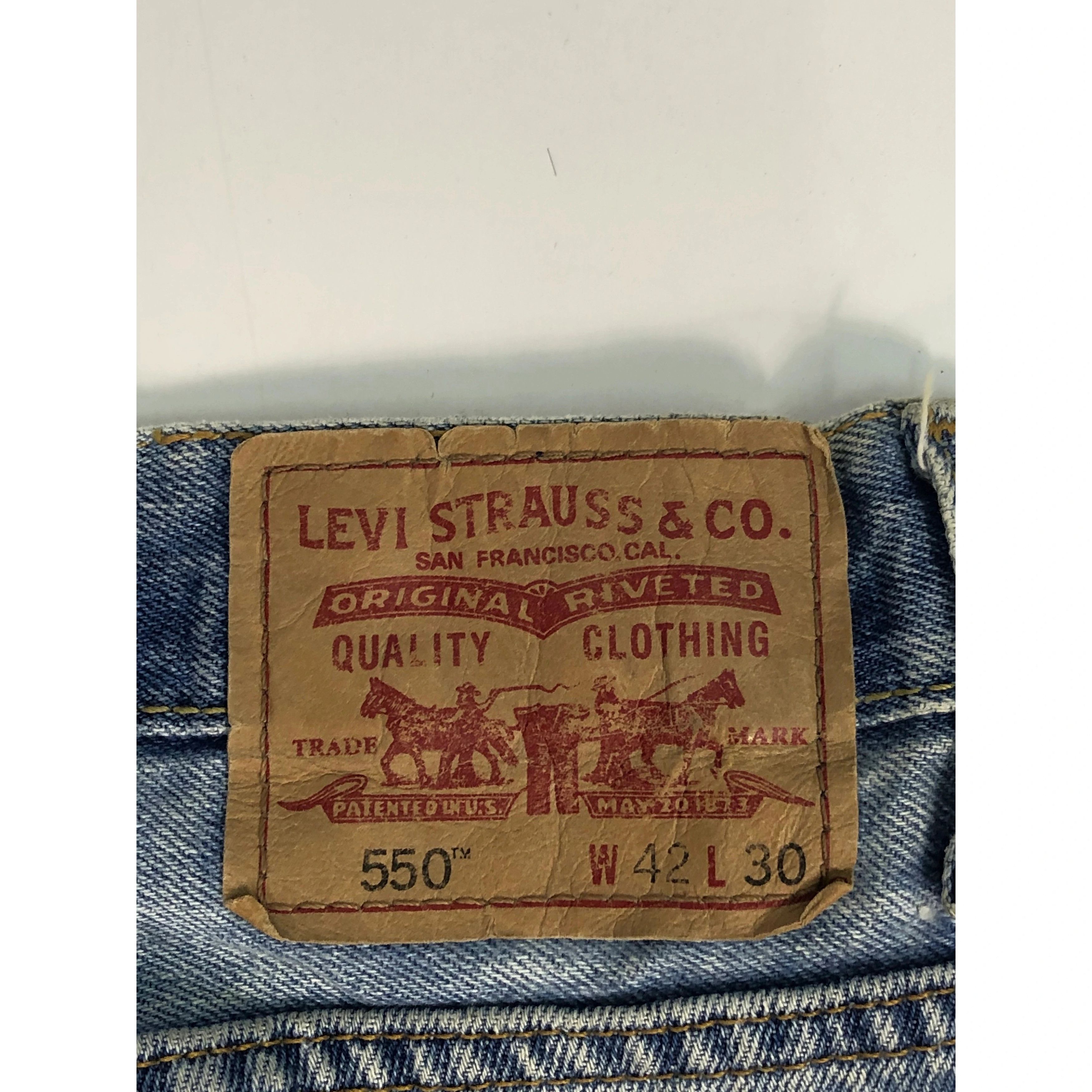 Levi's Vintage Levis 550 Relaxed Fit Faded Denim Oversized DP0076 Size US 42 / EU 58 - 5 Thumbnail