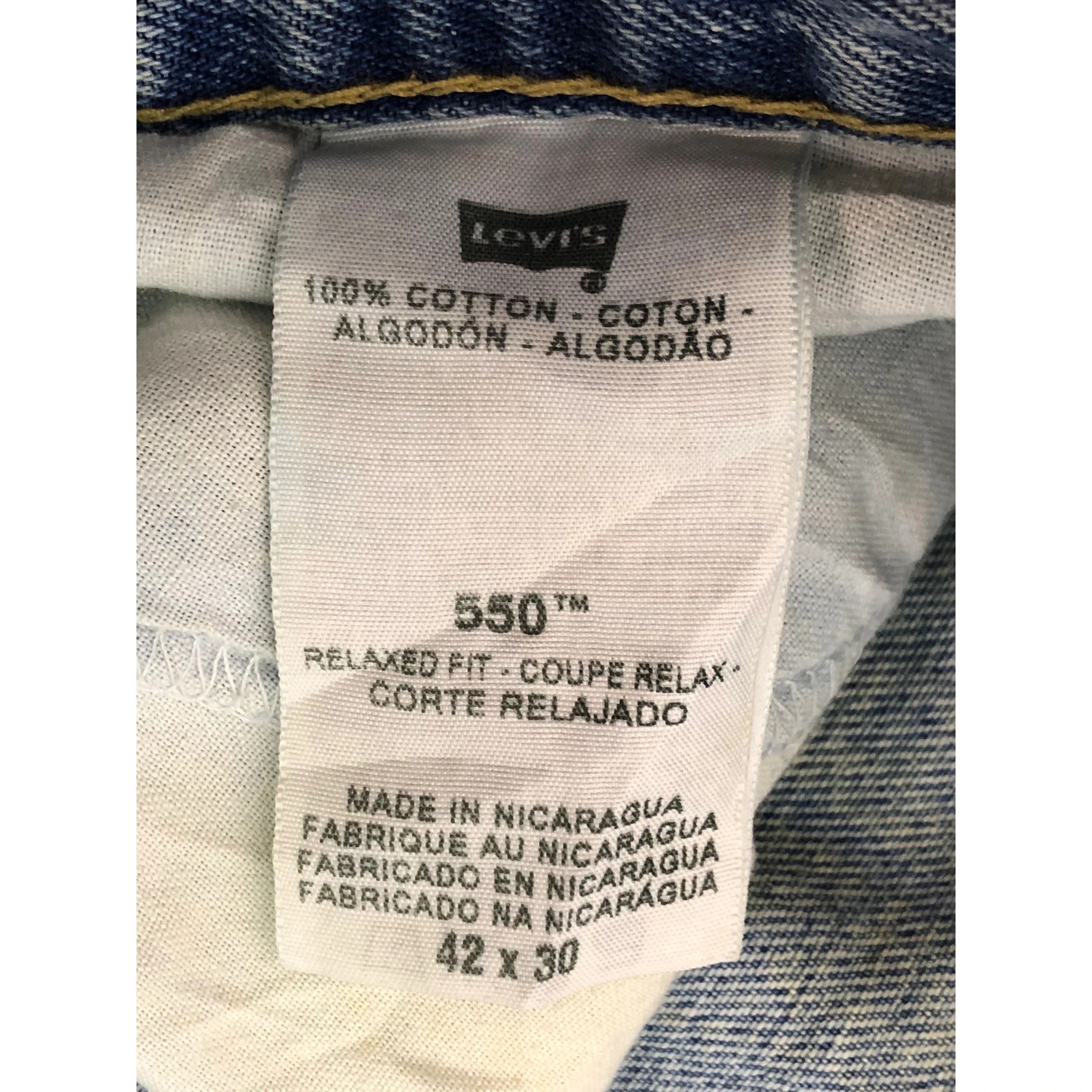 Levi's Vintage Levis 550 Relaxed Fit Faded Denim Oversized DP0076 Size US 42 / EU 58 - 6 Thumbnail