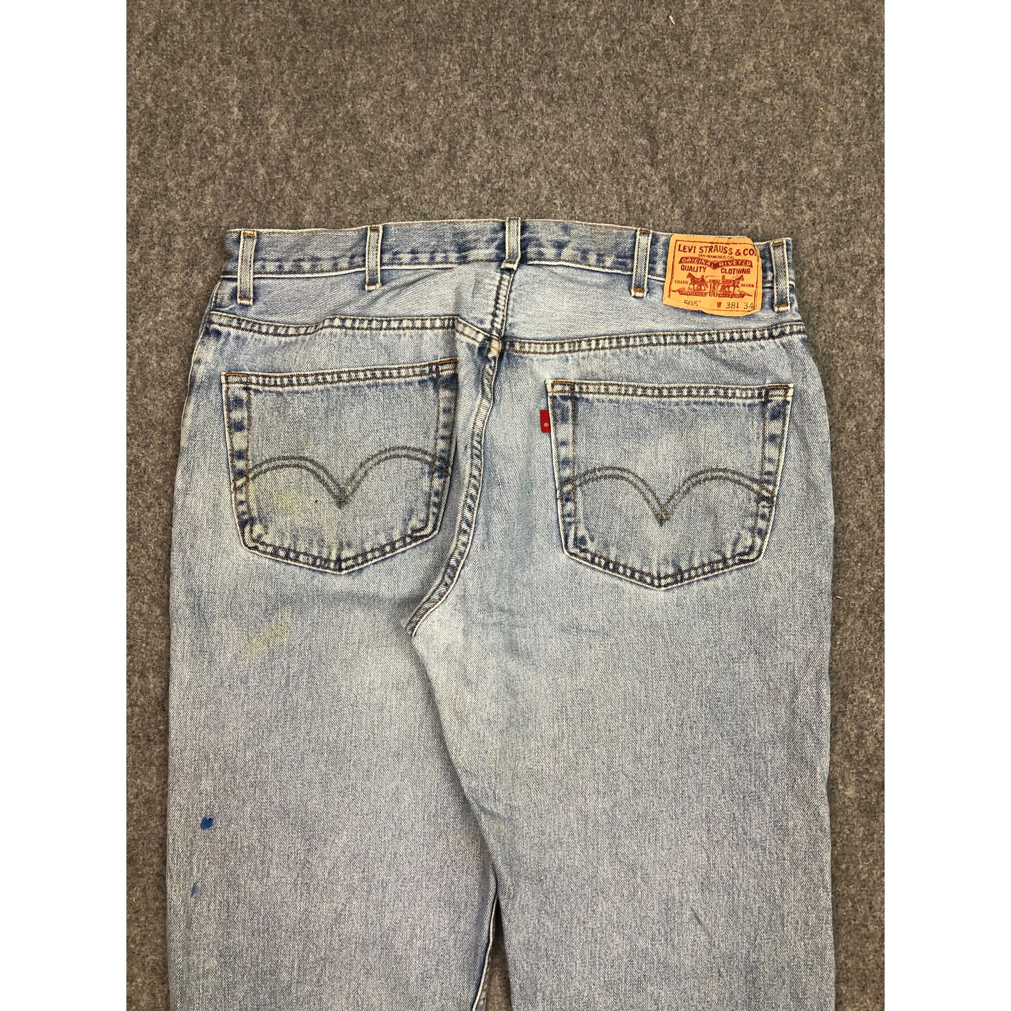 Levi's Vintage Levis 505 Jeans Faded DP0497 Size US 37 - 4 Thumbnail