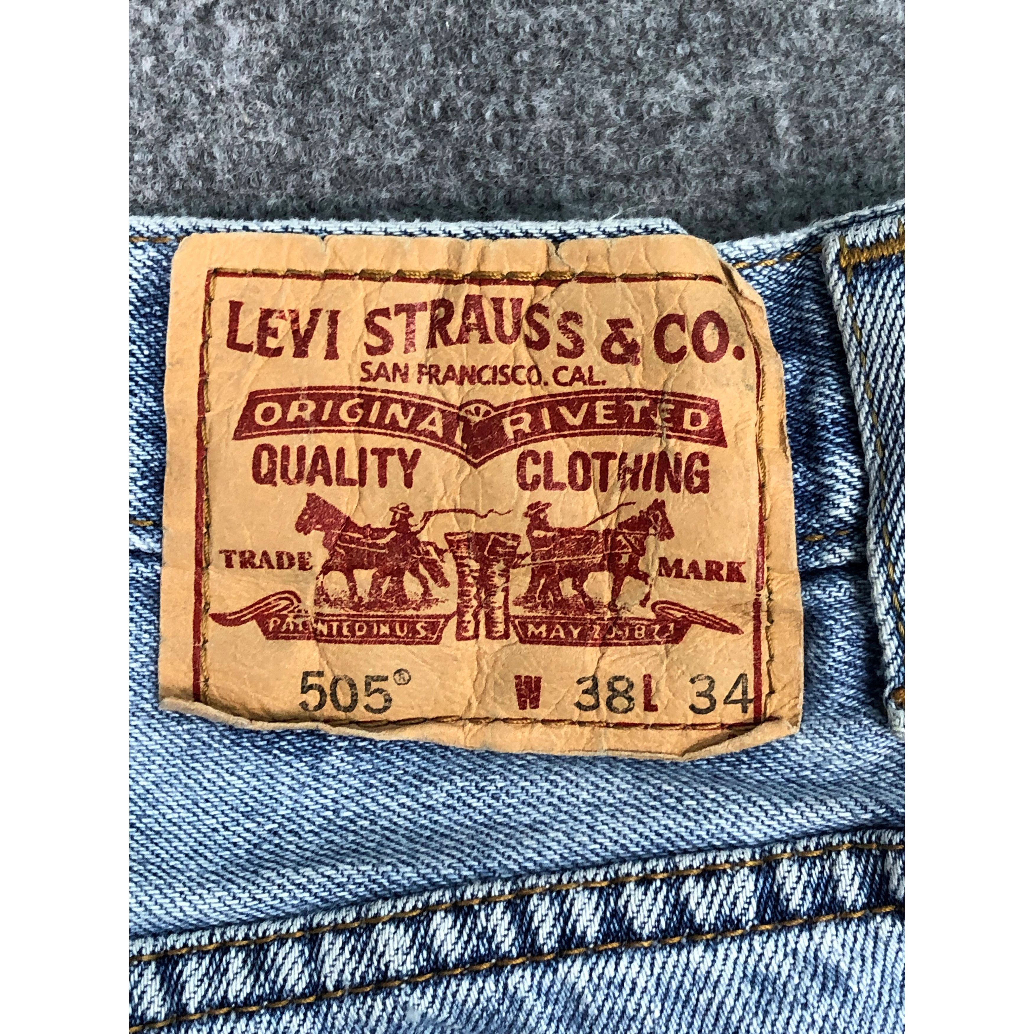 Levi's Vintage Levis 505 Jeans Faded DP0497 Size US 37 - 5 Thumbnail