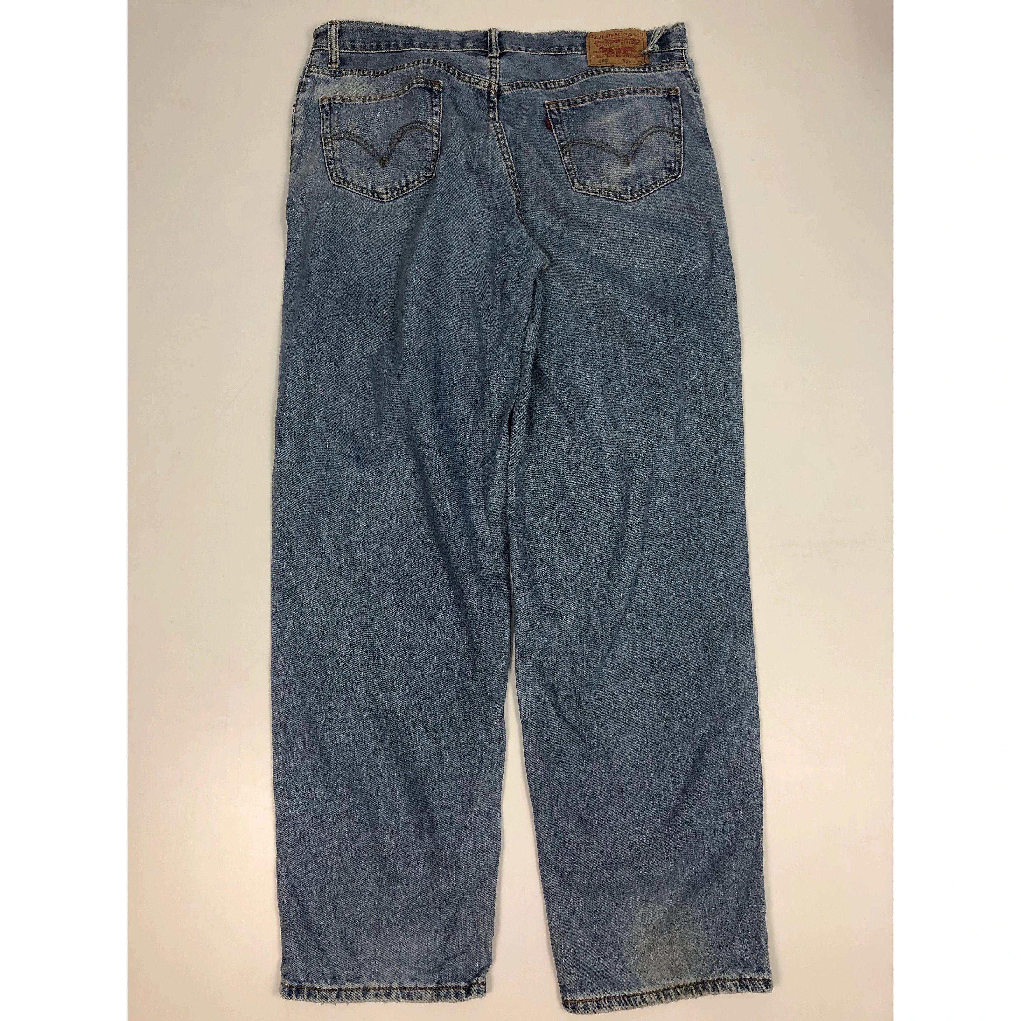 Levi's Vintage Levis 560 Comfort Fit Faded Denim DP0075 Size US 37 - 3 Thumbnail