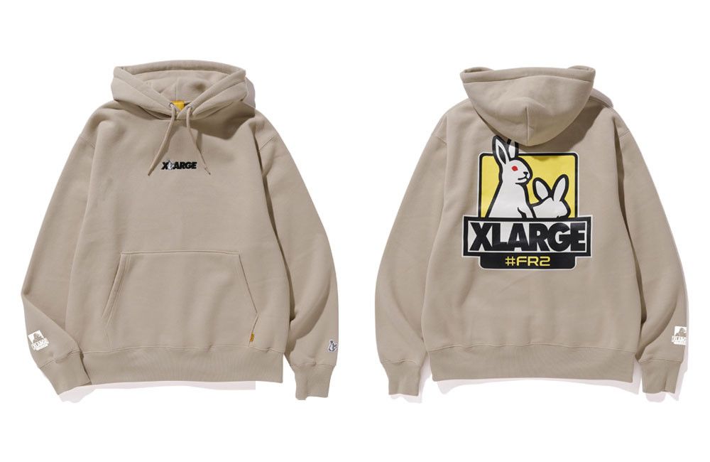 XLARGE × FR2 BOX LOGO SWEAT HOODIE fr2 hoodie black - Gem