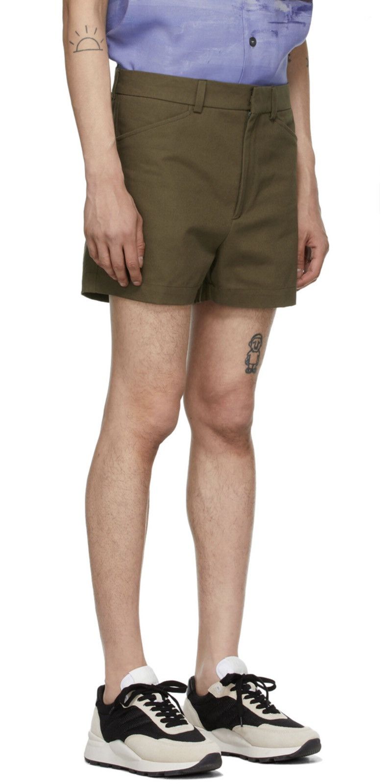 Designer Davi Paris Green 70s Shorts Size US 28 / EU 44 - 3 Thumbnail