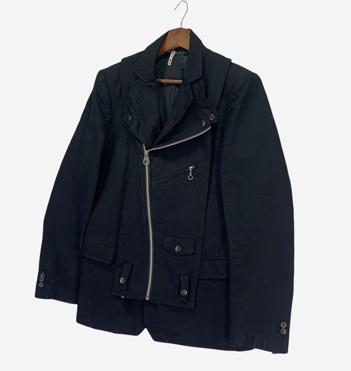 Japanese Brand × Maison MIHARA YASUHIRO Vintage 90s Miharayasuhiro Asymmetrical Gothic Jacket Size US M / EU 48-50 / 2 - 2 Thumbnail