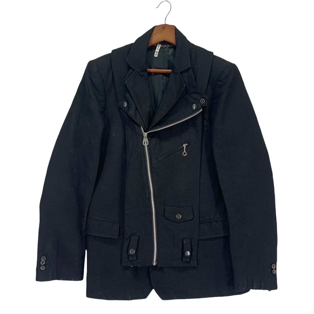 Japanese Brand × Maison MIHARA YASUHIRO Vintage 90s Miharayasuhiro Asymmetrical Gothic Jacket Size US M / EU 48-50 / 2 - 1 Thumbnail